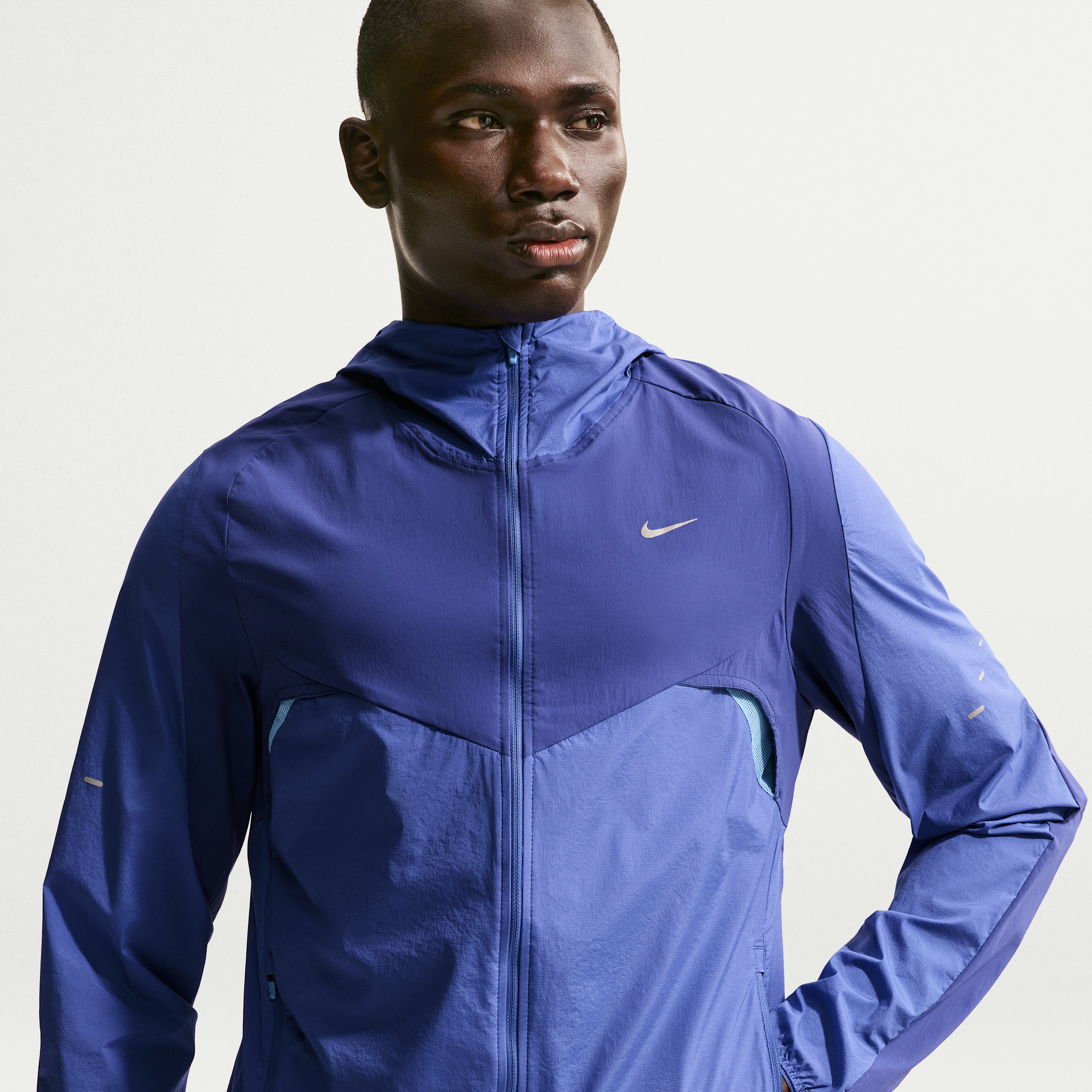 Nike Stride Plus Repel-løbejakke til mænd - blå