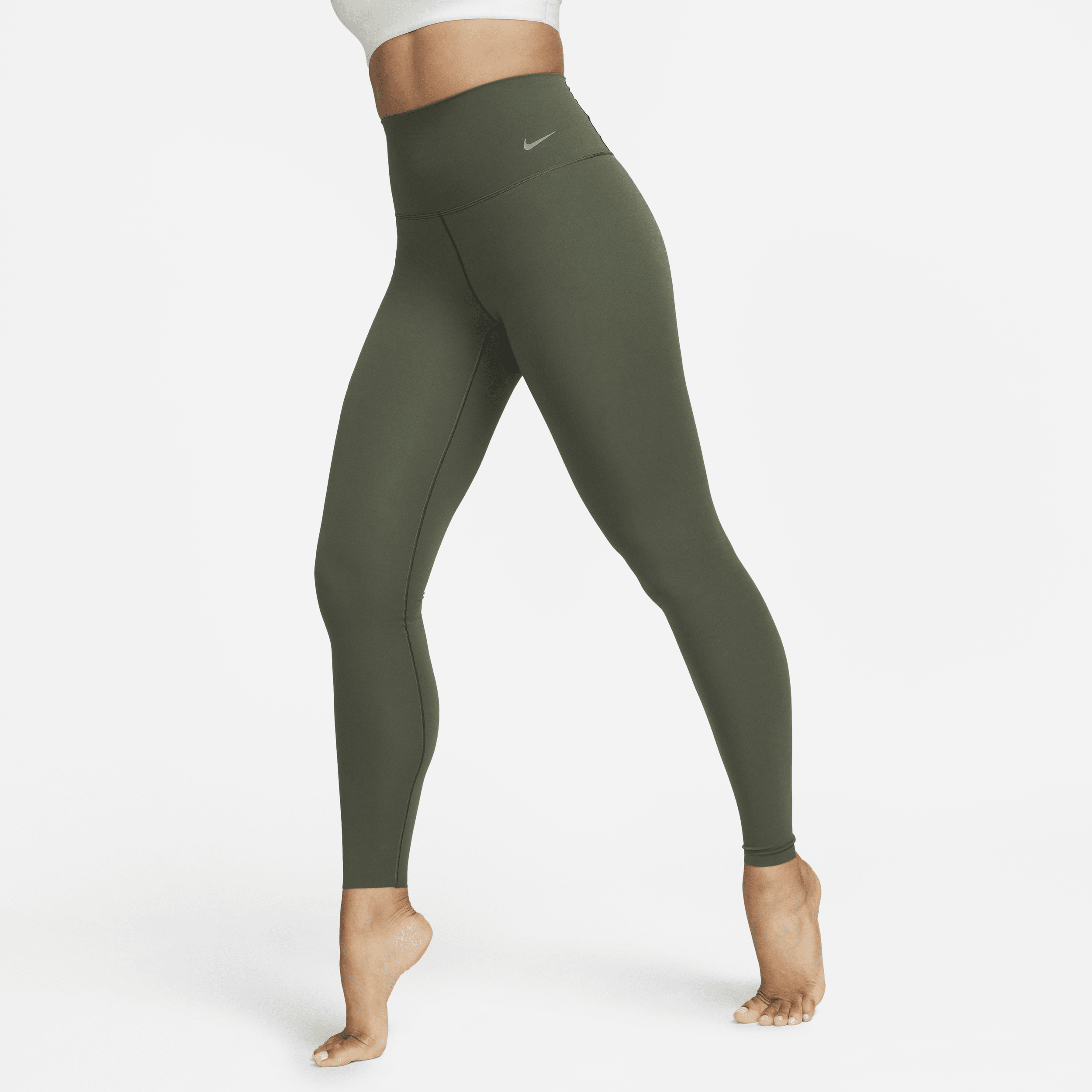 Legging taille haute à maintien léger et coupe longue Nike Zenvy pour femme - Vert