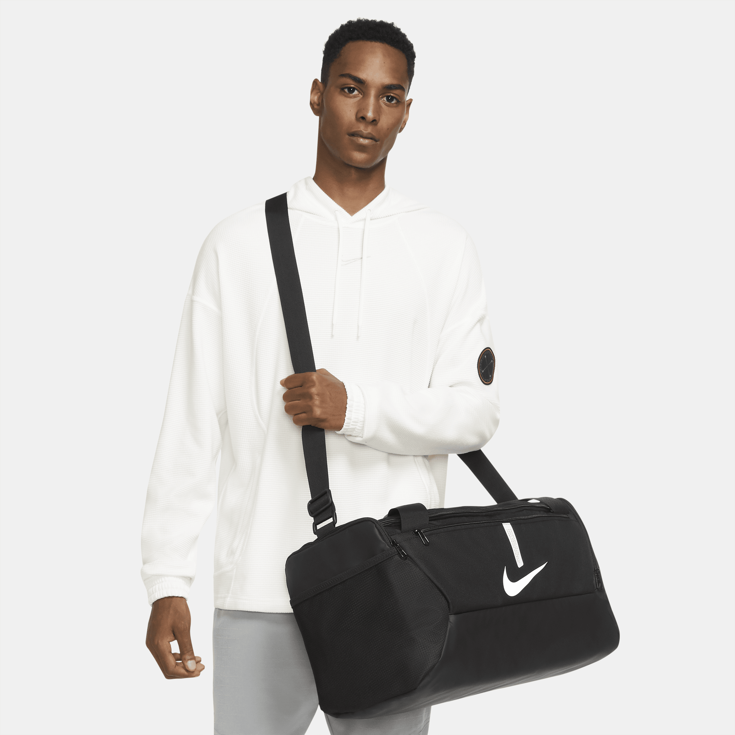 Nike Academy Team Football Duffel Bag (Small, 41L) - Black - Polyester
