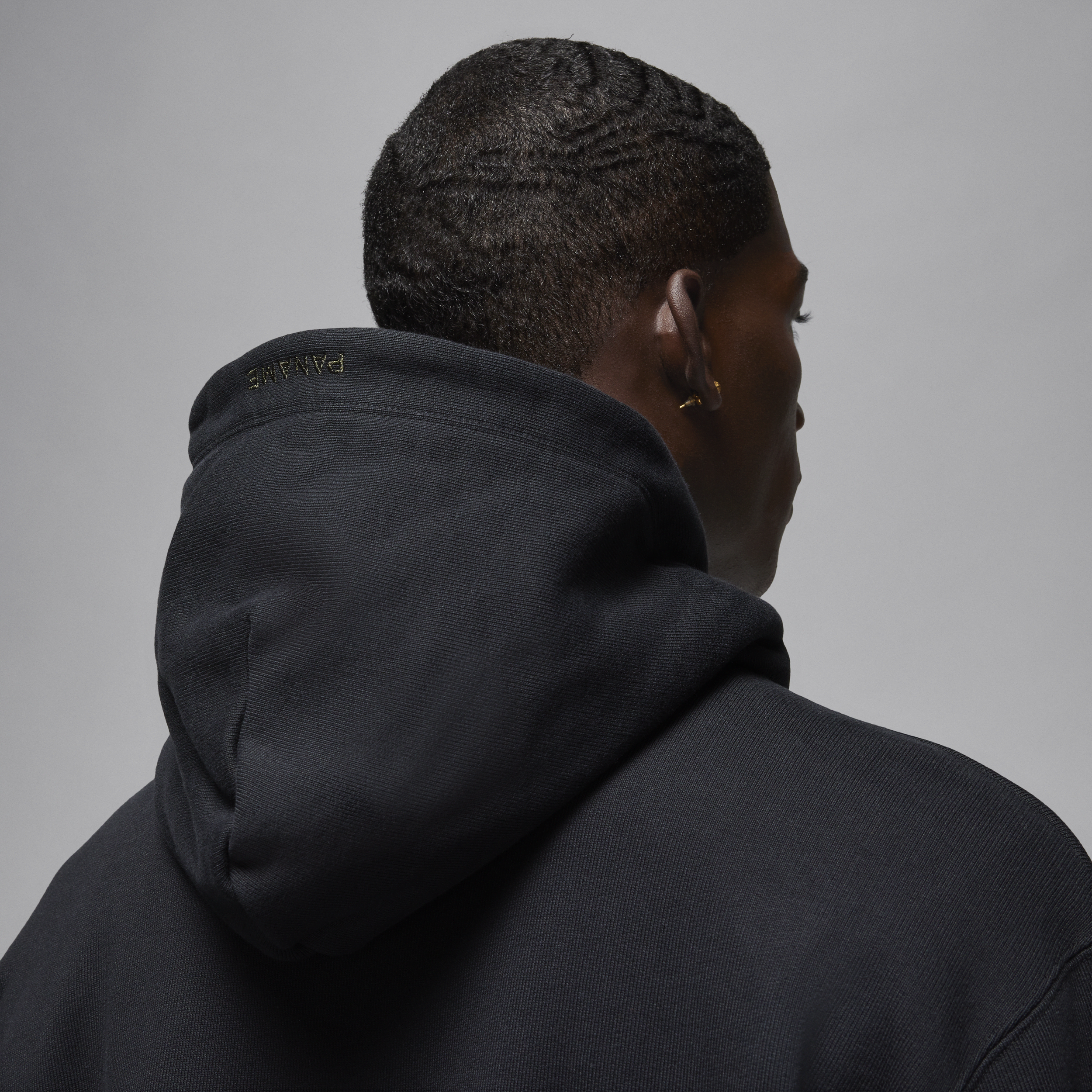 Nike Paris Saint-Germain fleecehoodie met woordmerk voor heren Zwart