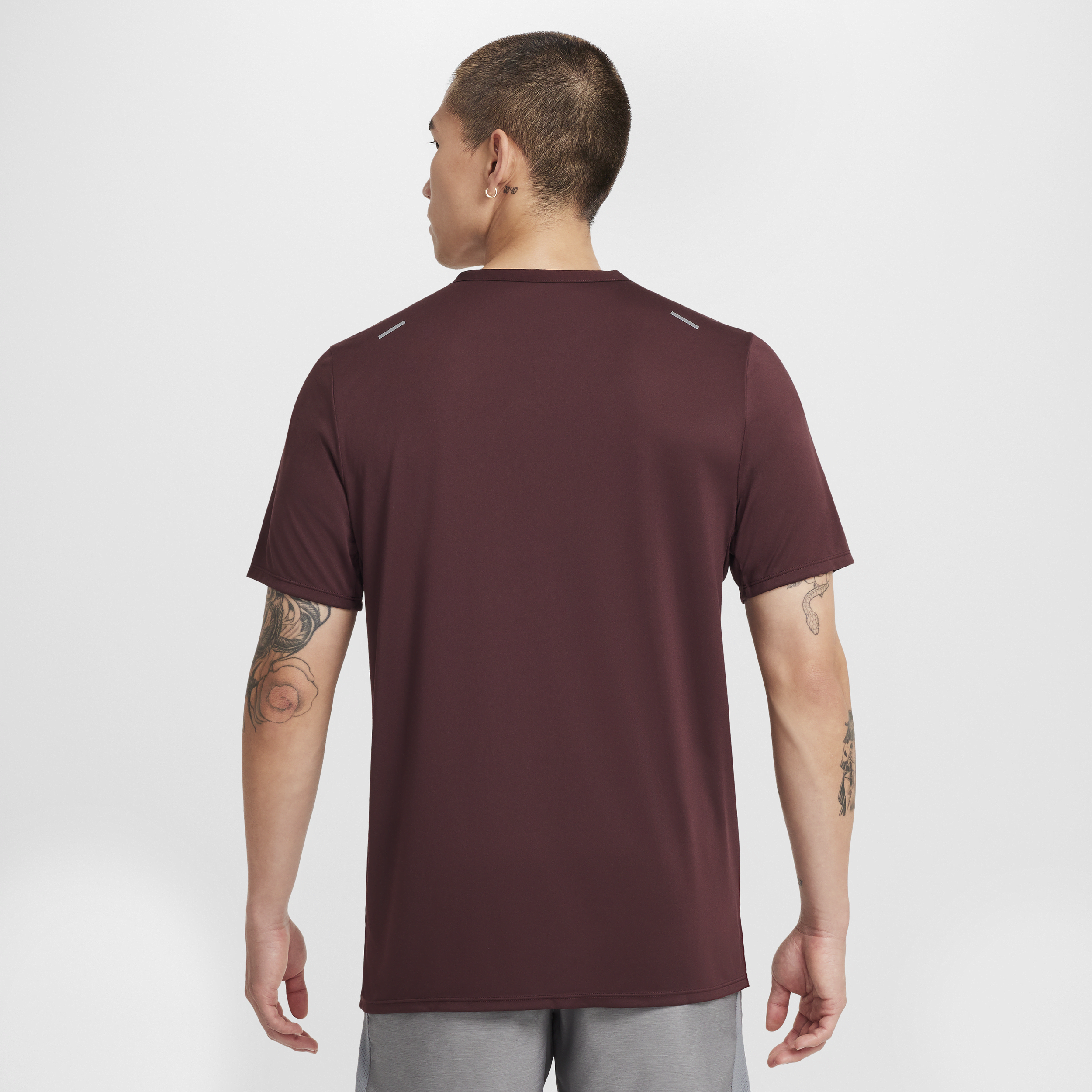 Haut de running à manches courtes Dri-FIT Nike Rise 365 pour homme - Rouge