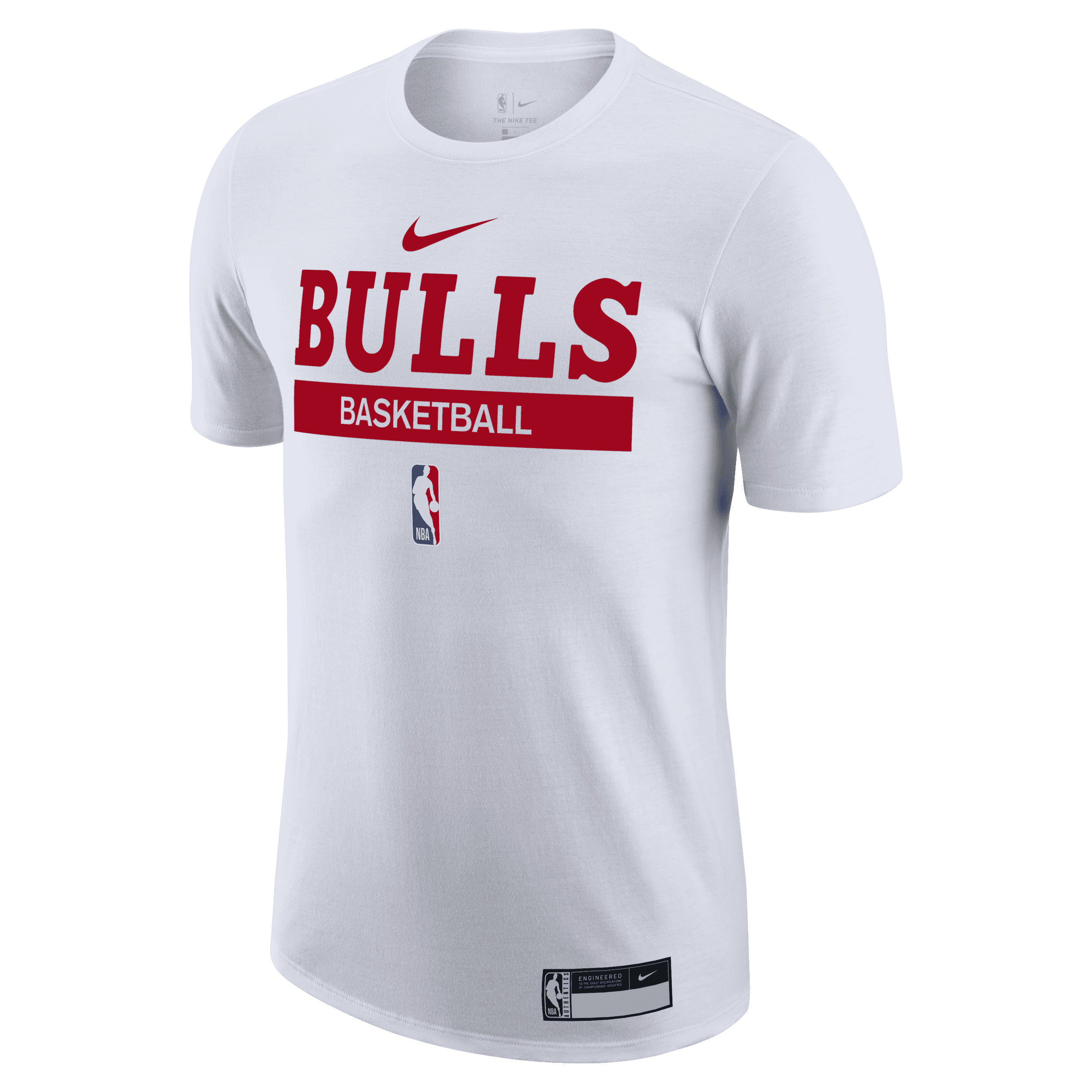 T-shirt męski do ćwiczeń Nike Dri-FIT NBA Chicago Bulls - Biel
