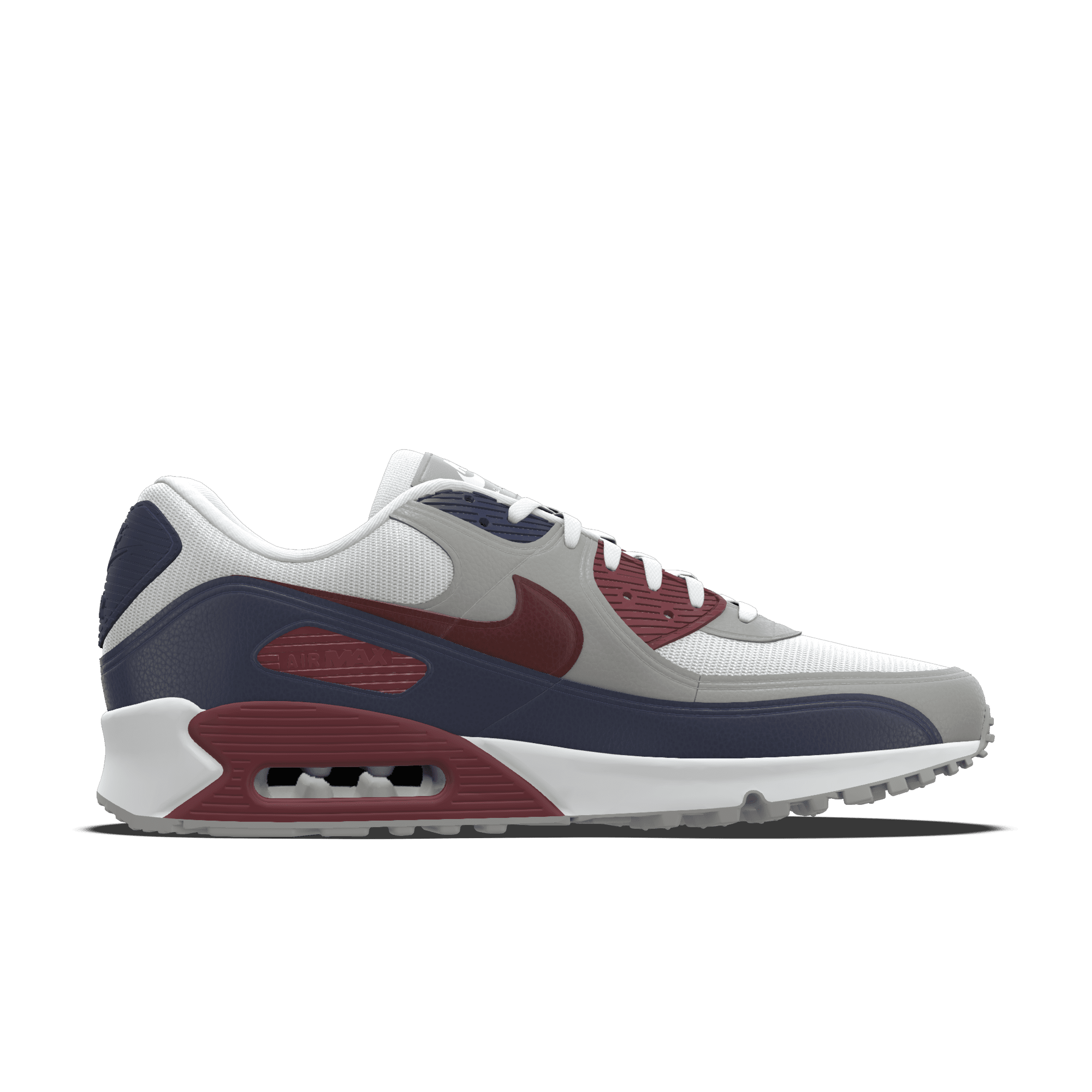 Chaussure personnalisable Nike Air Max 90 By You pour Homme - Gris - 2667687259