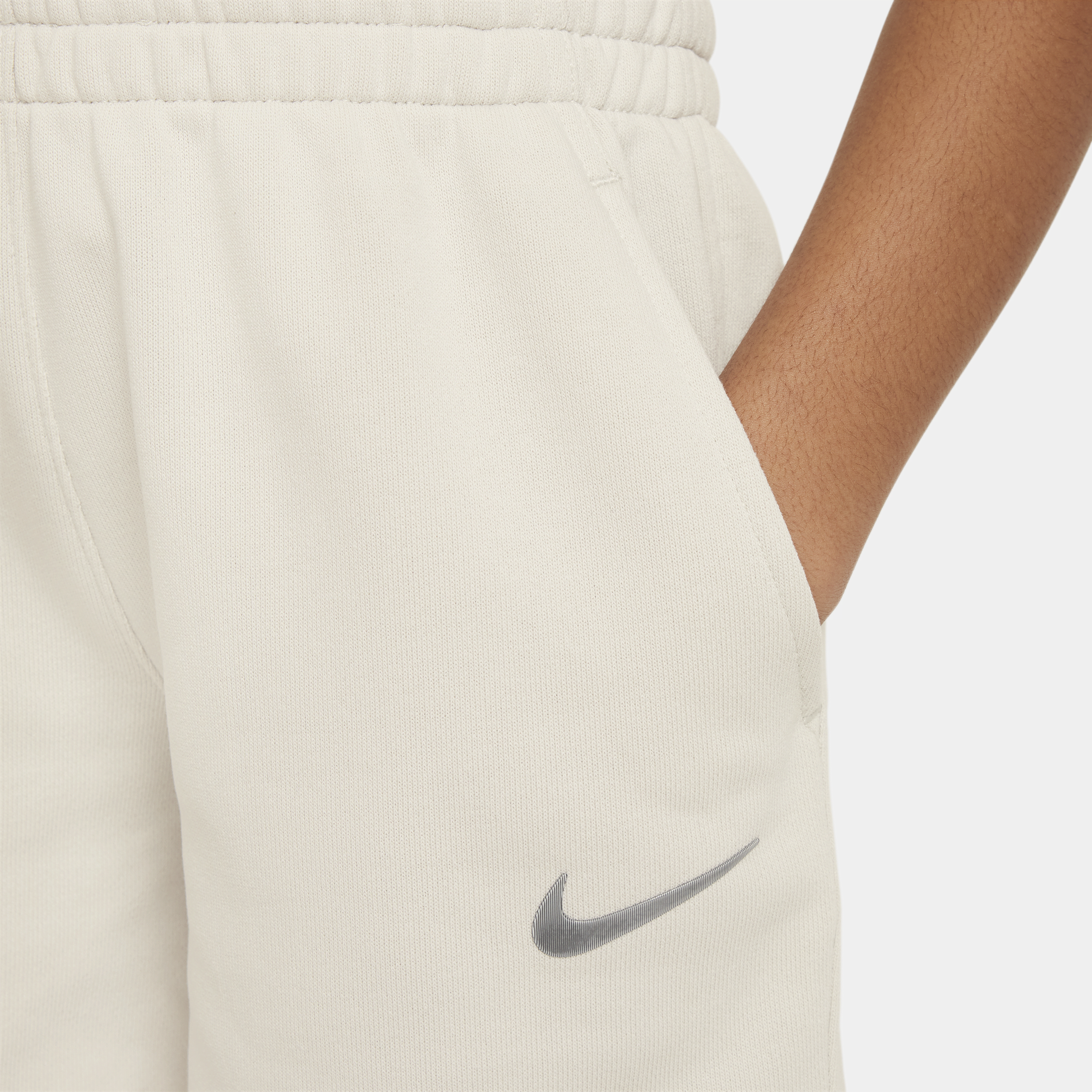 Nike Sportswear fleeceshorts met Dri-FIT voor meisjes Grijs
