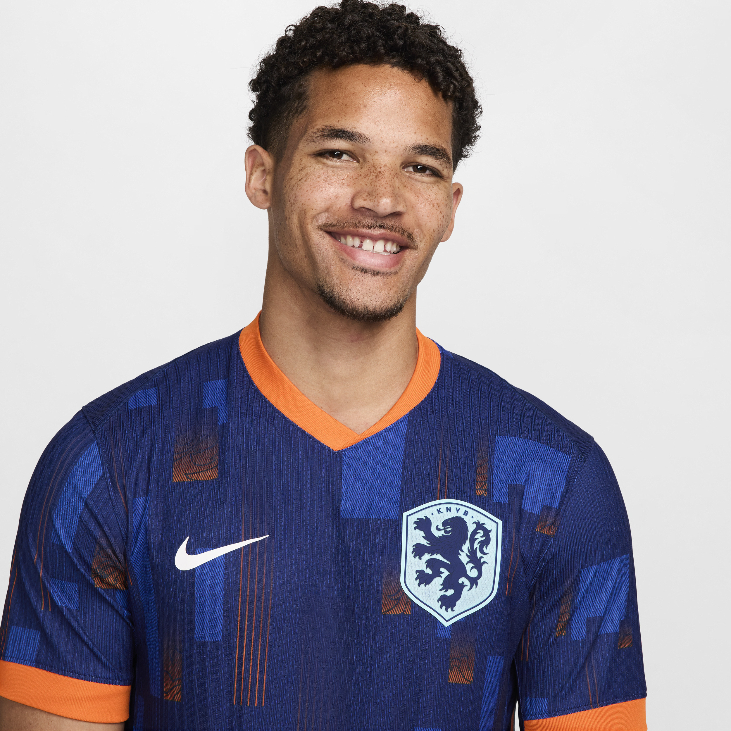 Nike Nederland (herenelftal) 2024 25 Match Uit Dri-FIT ADV authentiek voetbalshirt voor heren Blauw