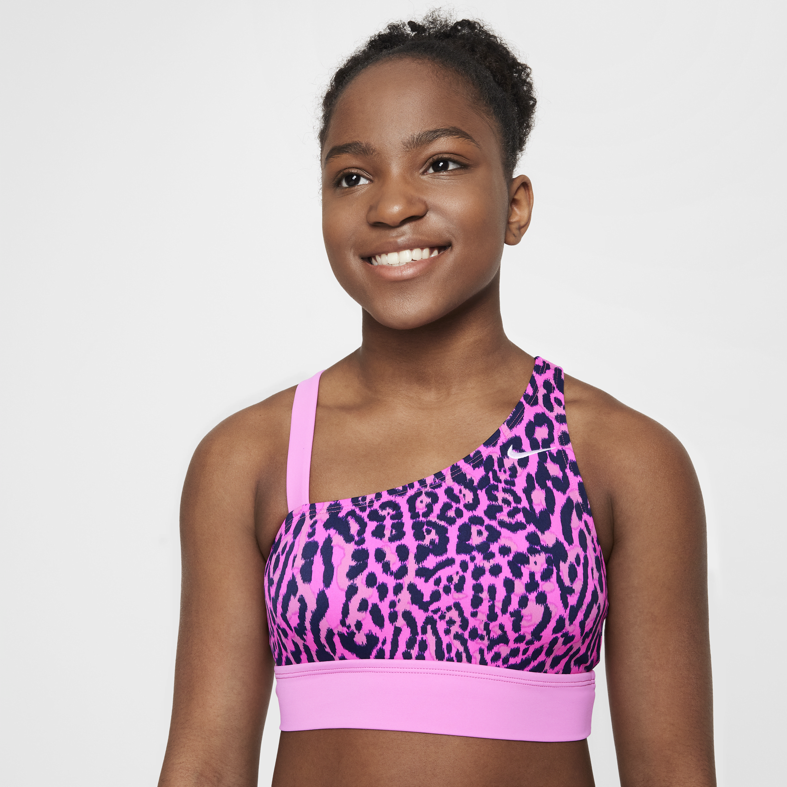 Nike Swim Wild asymmetrische monokini voor meisjes Rood