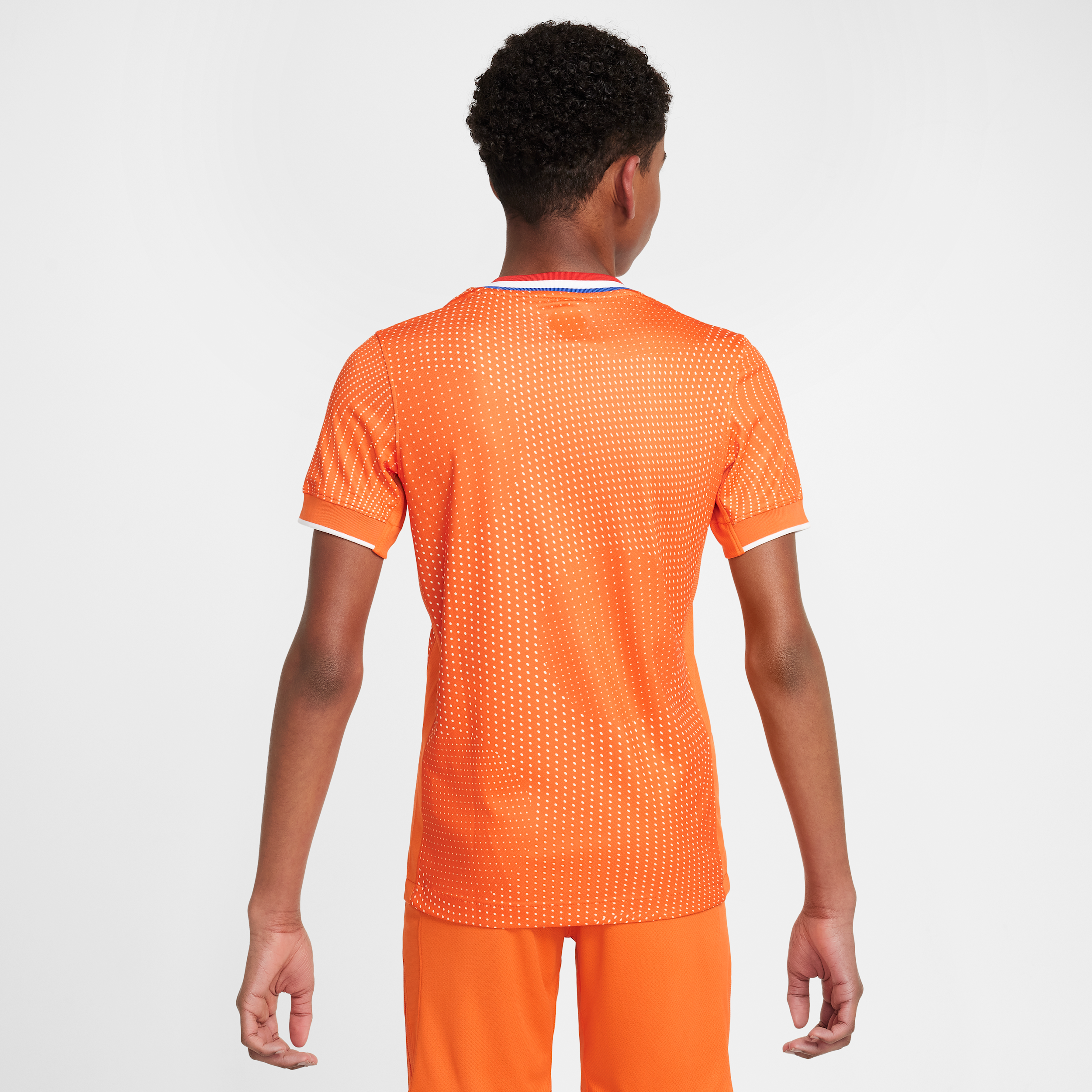 Thumbnail - Niederlande 2025 Stadium Home (Frauenteam) Nike Dri-FIT Replika-Fußballtrikot (ältere Kinder) - Orange