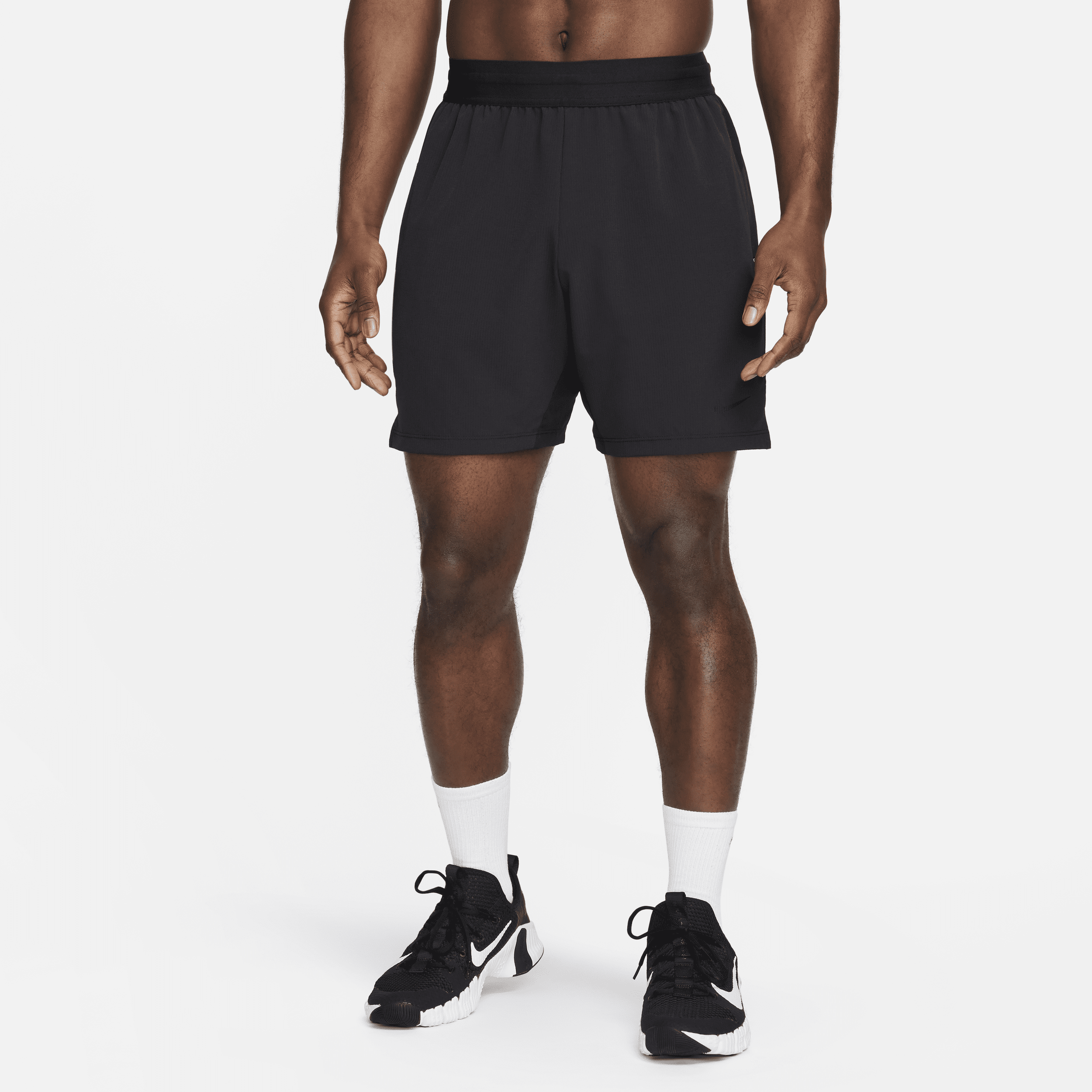 Nike Flex Rep 4.0 Dri-FIT niet-gevoerde fitnessshorts voor heren (18 cm) Zwart