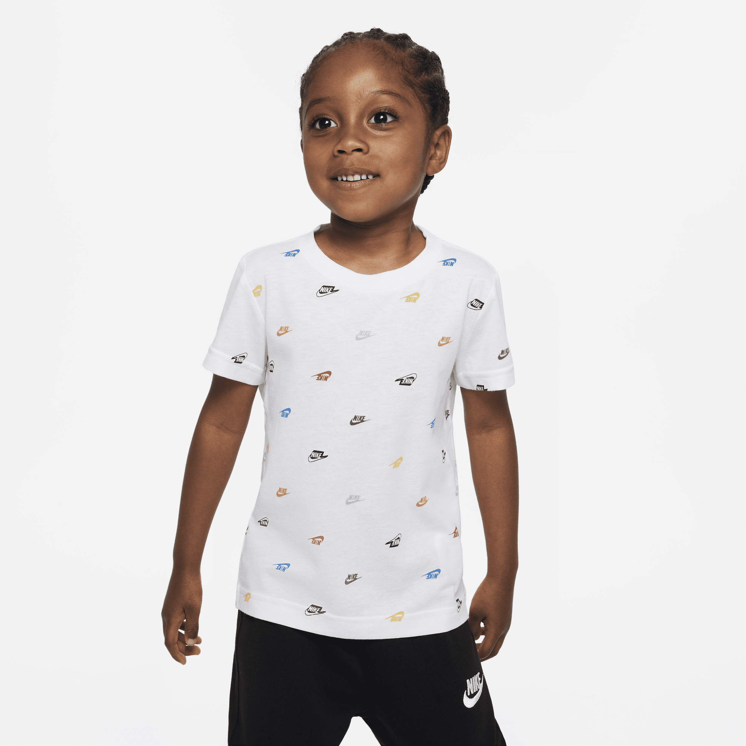 T-shirt z monogramem dla maluchów Nike Futura - Biel
