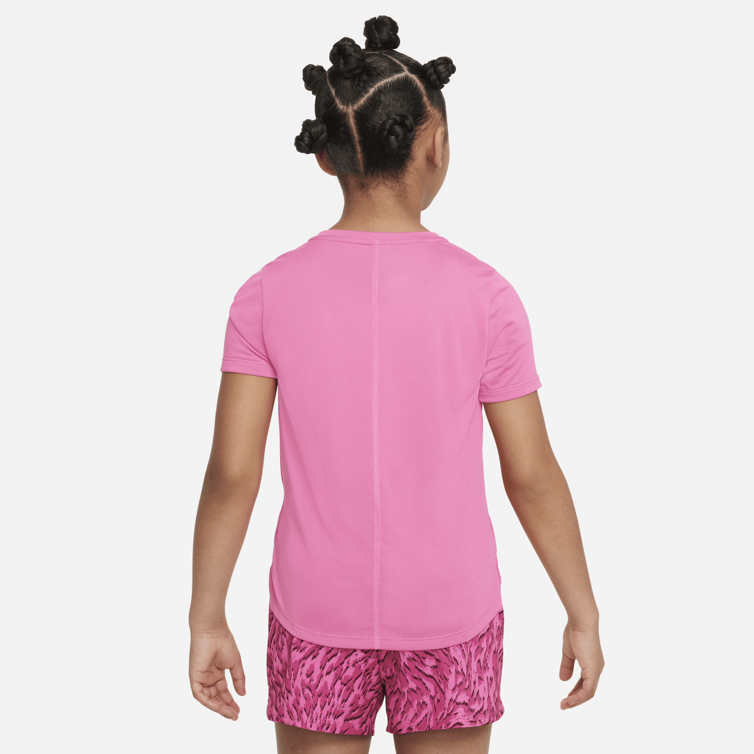 Nike One trainingstop met korte mouwen voor meisjes Roze