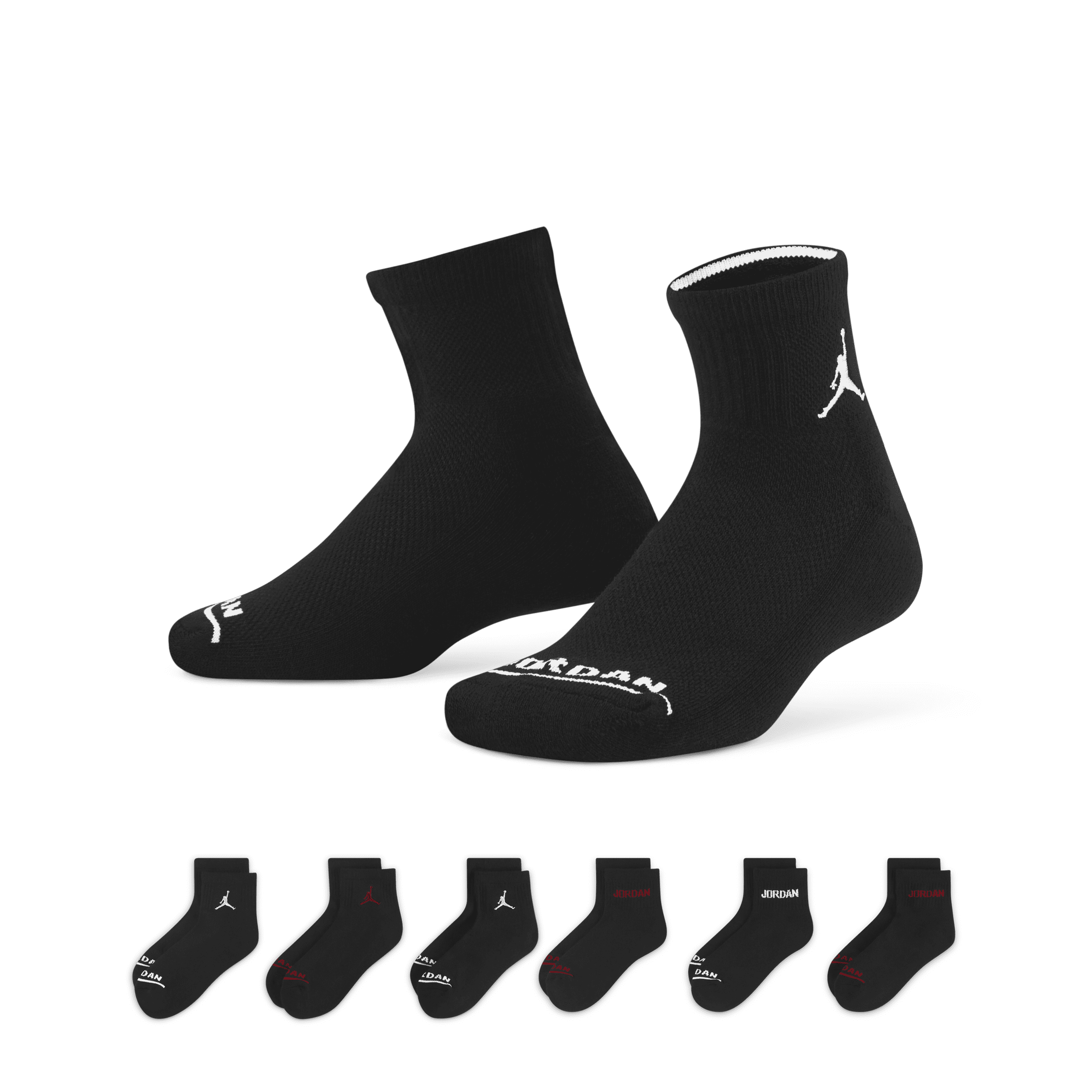 Jordan Enkelsokken voor kleuters (6 paar) Zwart