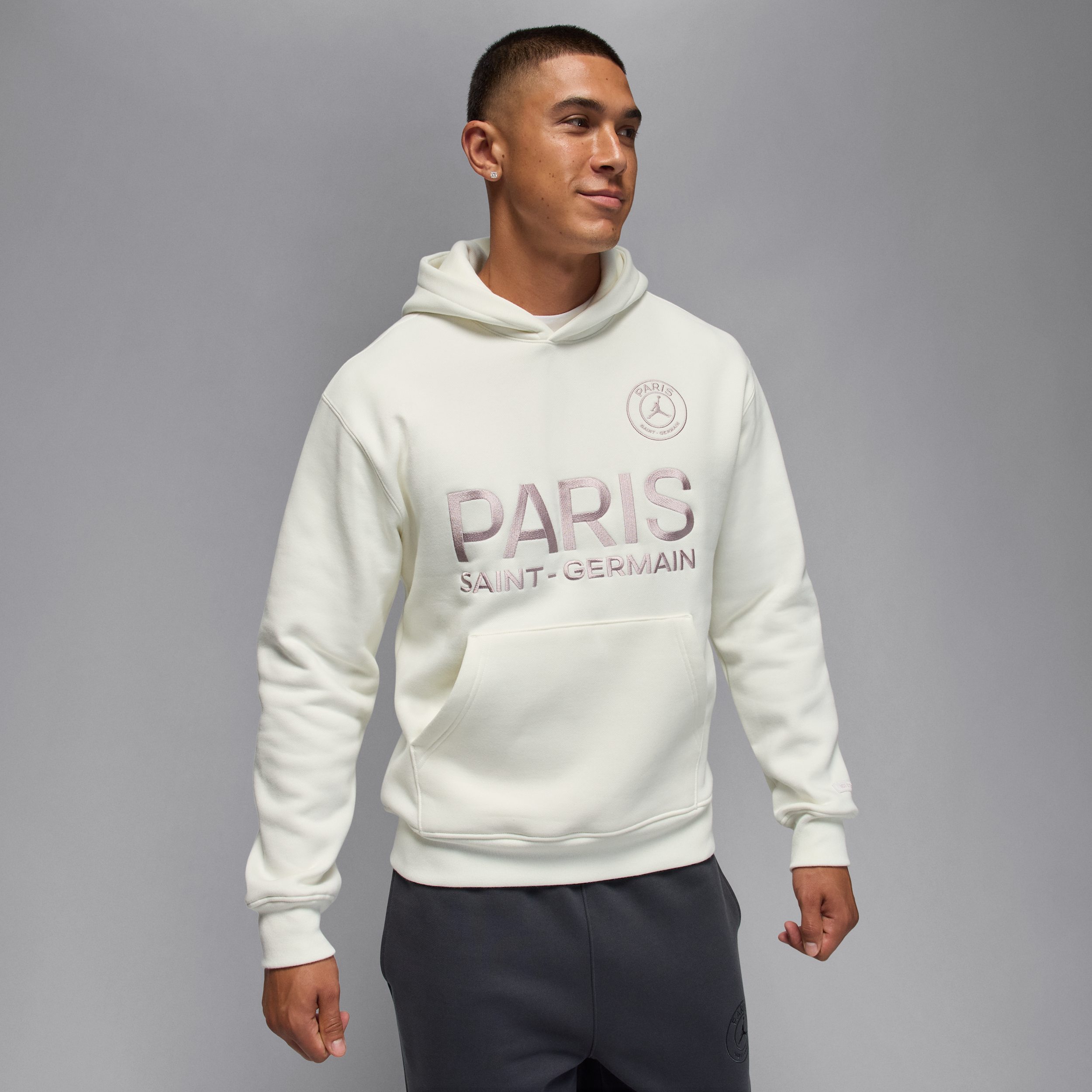 Felpa pullover con cappuccio Paris Saint-Germain – Uomo - Bianco