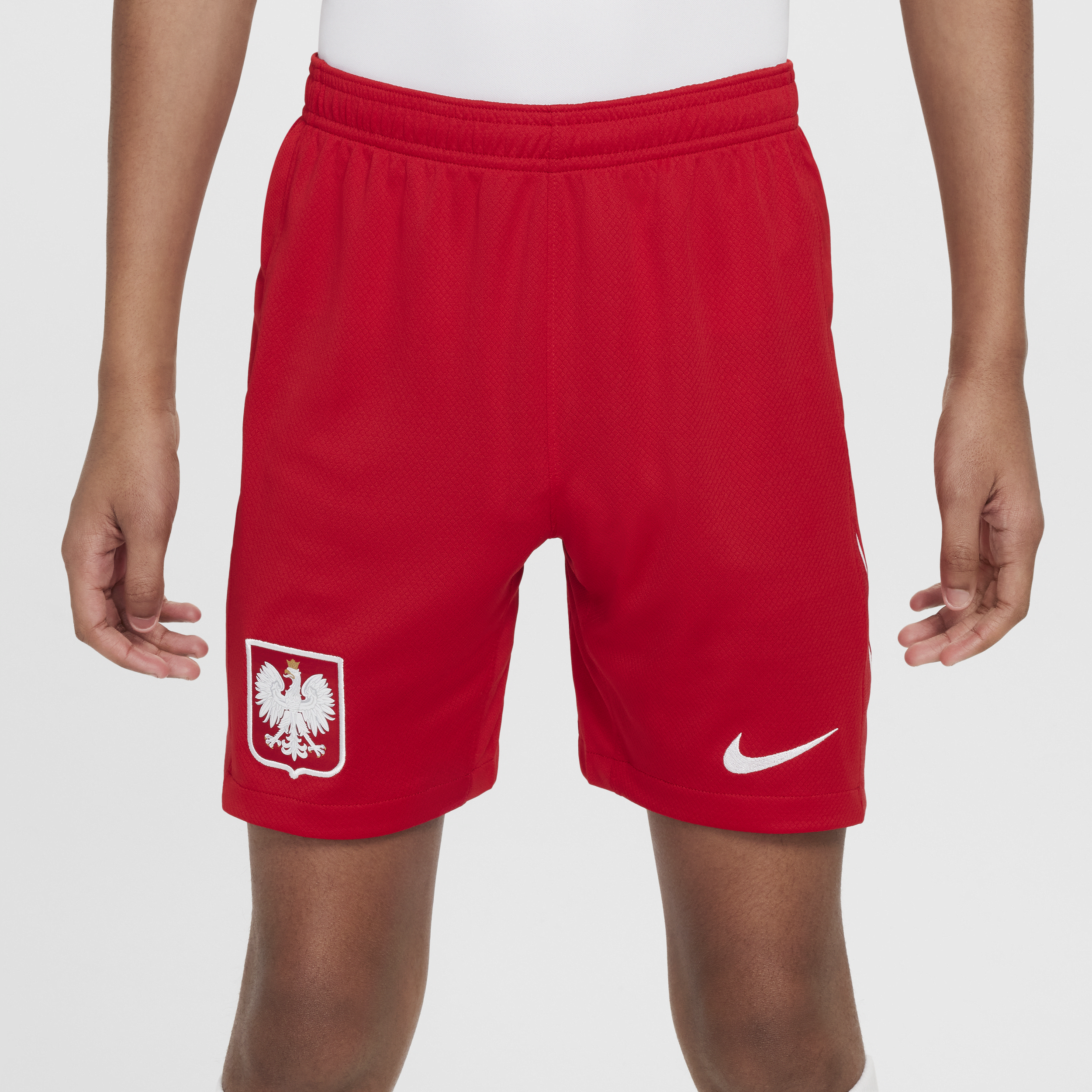 Nike Polen 2024 25 Stadium Thuis Uit replica voetbalshorts met Dri-FIT voor kids Rood