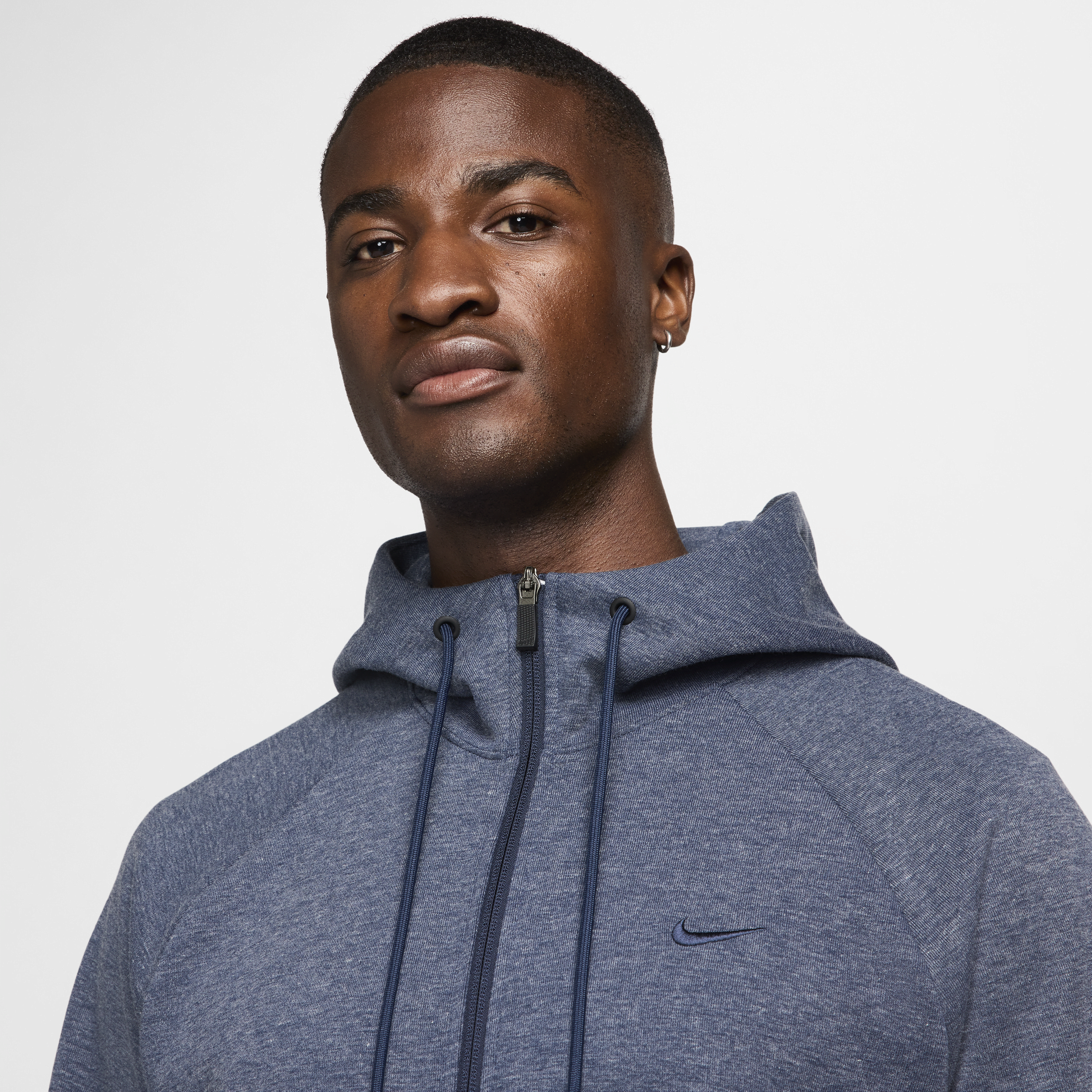 Sweat à capuche et zip haute performance Dri-FIT UV Nike Primary Fleece pour homme - Bleu