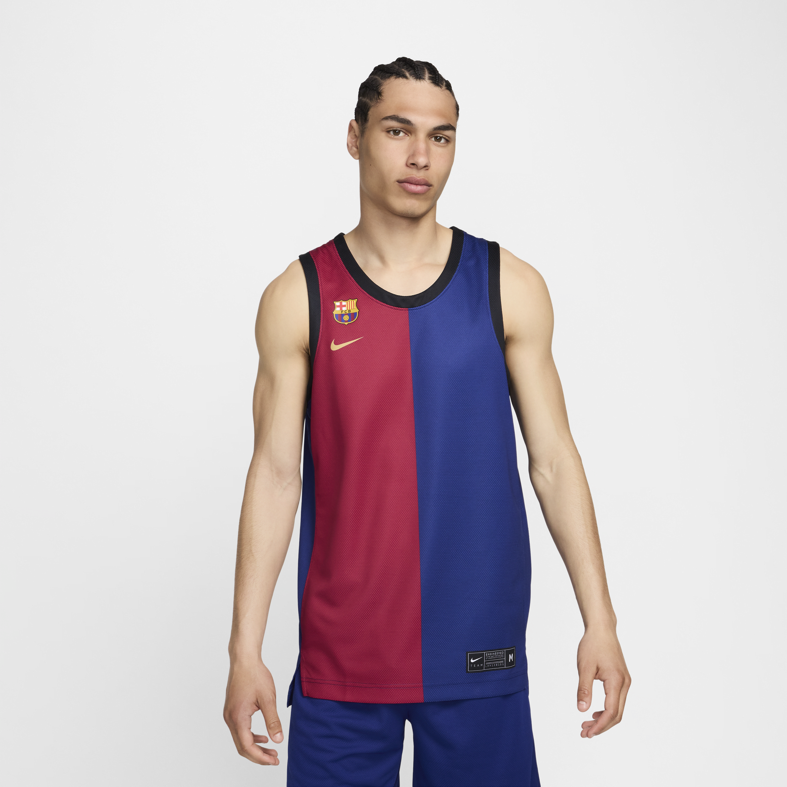 Nike FC Barcelona 2024 Thuis  Dri-FIT replicabasketbaljersey voor heren - Blauw