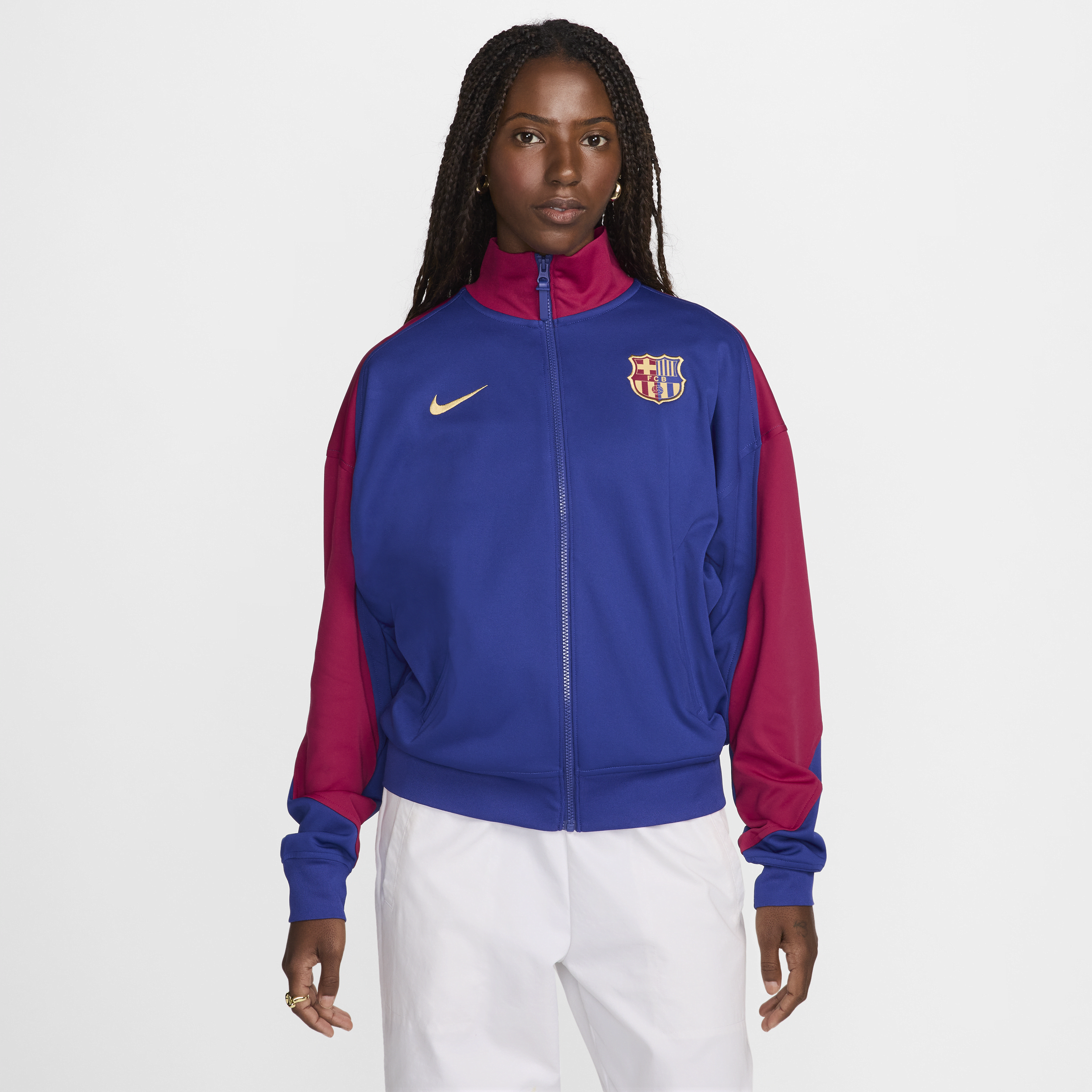 Veste de foot nationale Nike Dri-FIT FC Barcelona Academy Pro Domicile pour femme - Bleu