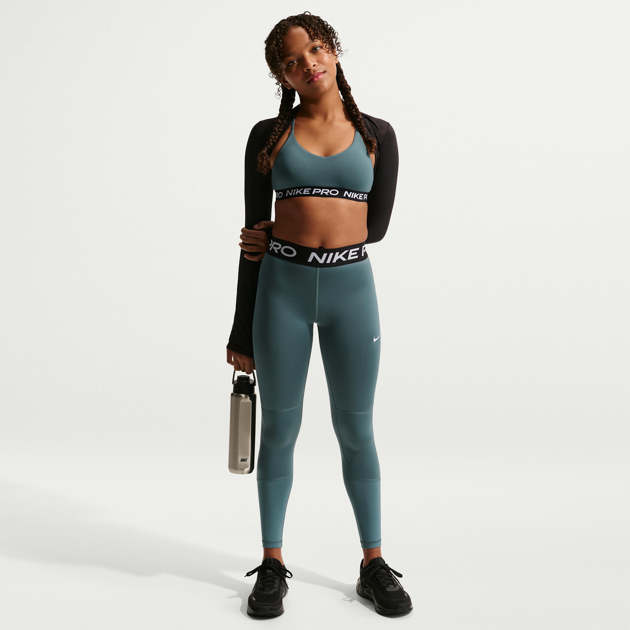 Leggings Nike Pro Dri-FIT - Ragazza - Grigio