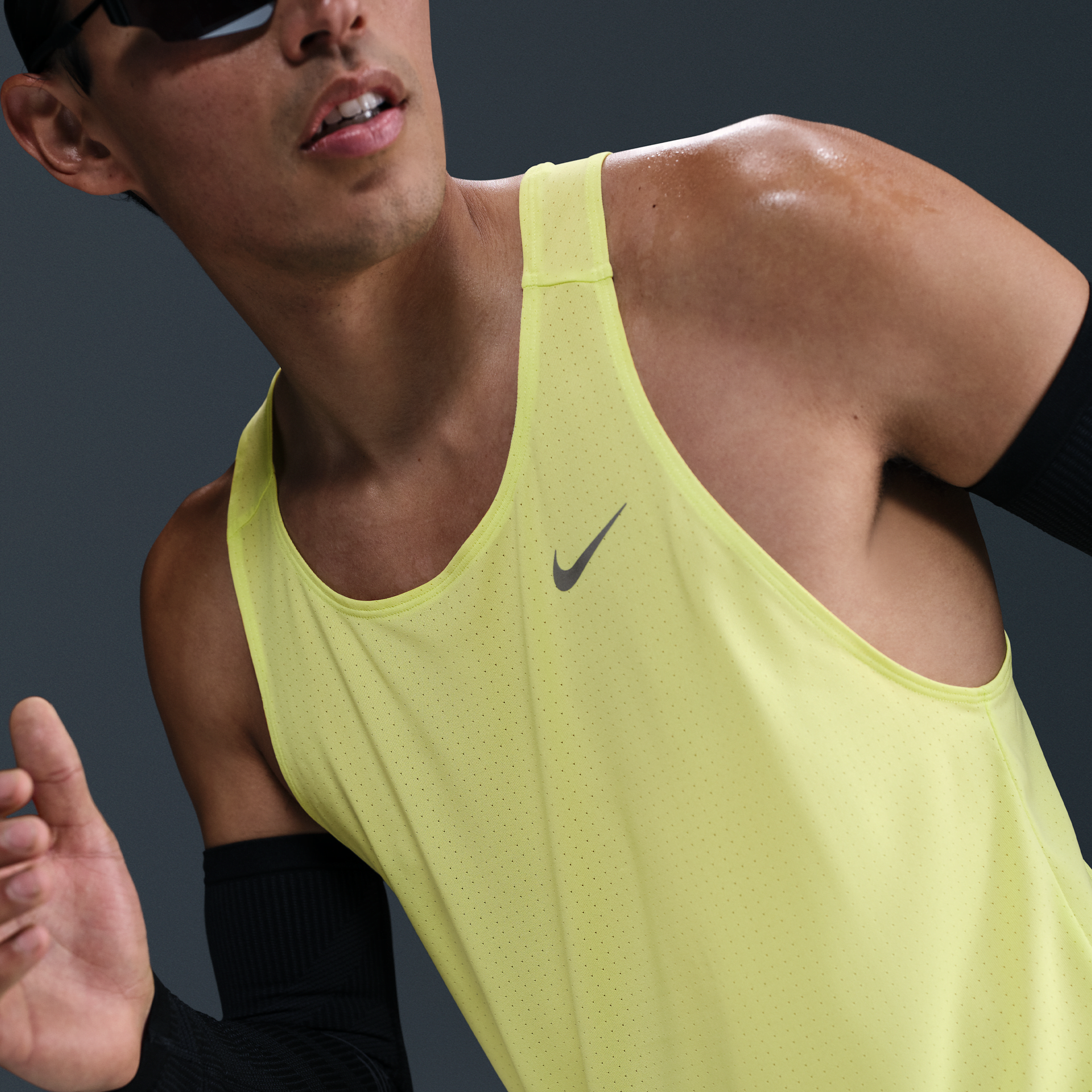 Maillot de running Nike Fast Dri-FIT pour homme - Jaune