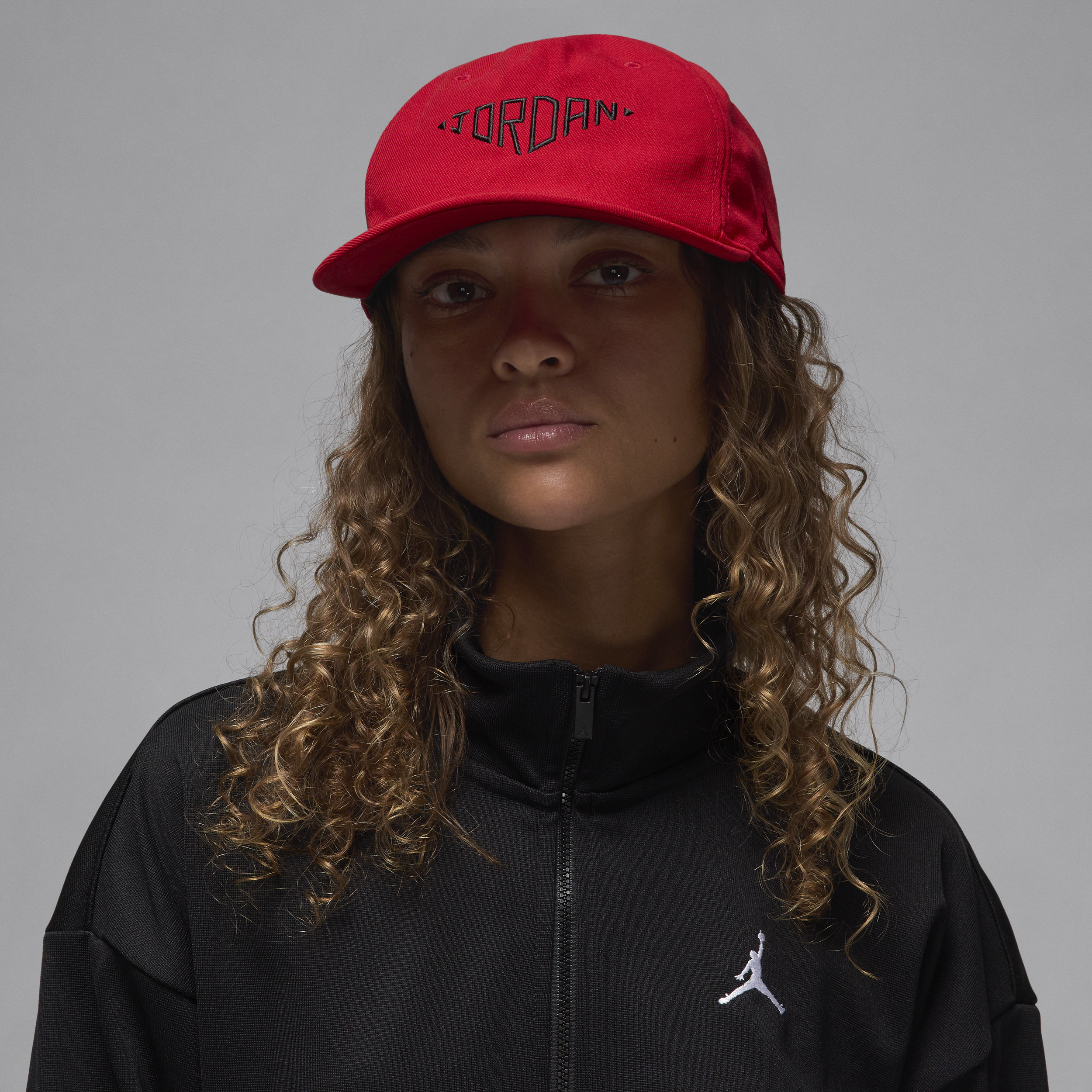 Casquette souple à visière plate Jordan Pro - Rouge