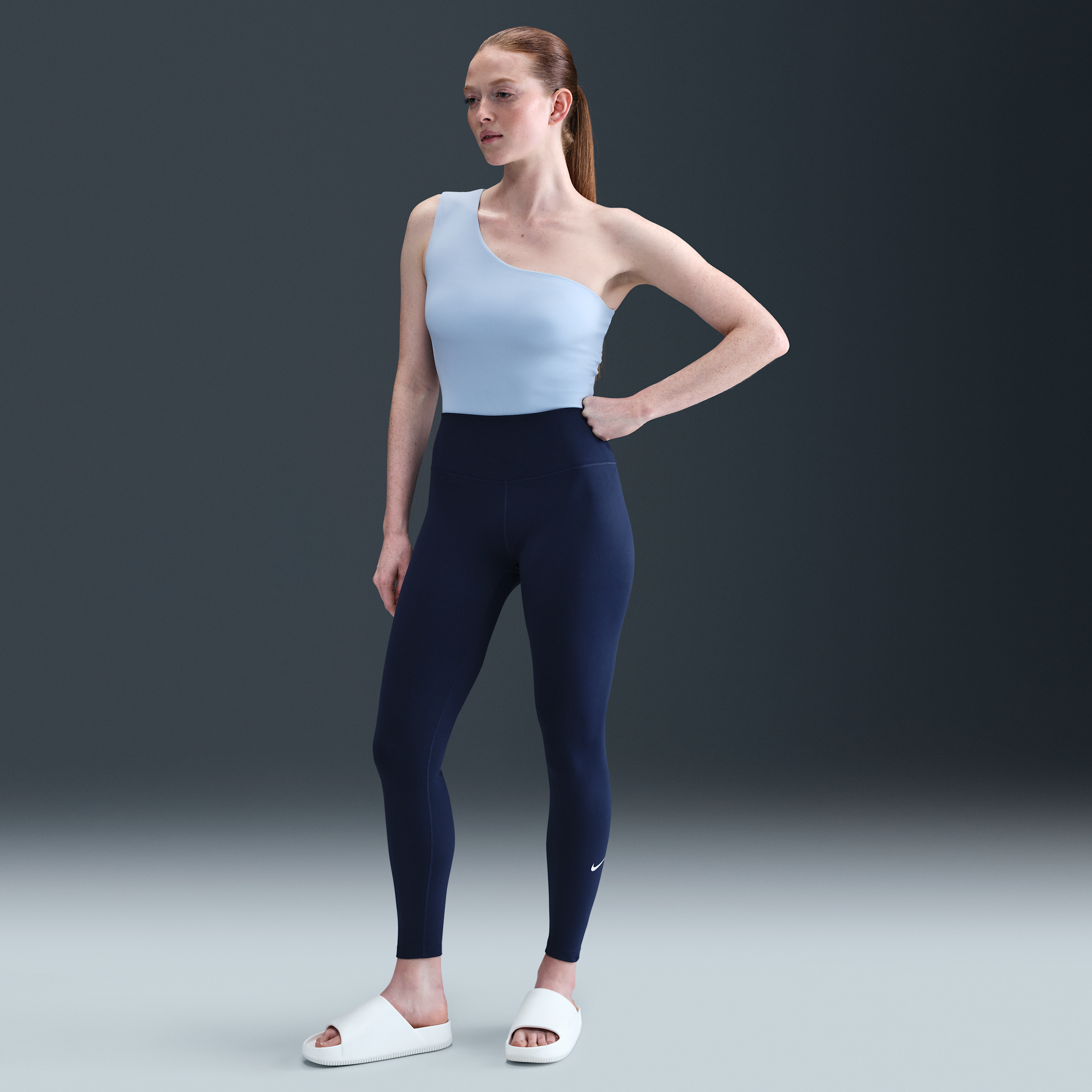 Leggings a tutta lunghezza a vita alta Nike One – Donna - Blu
