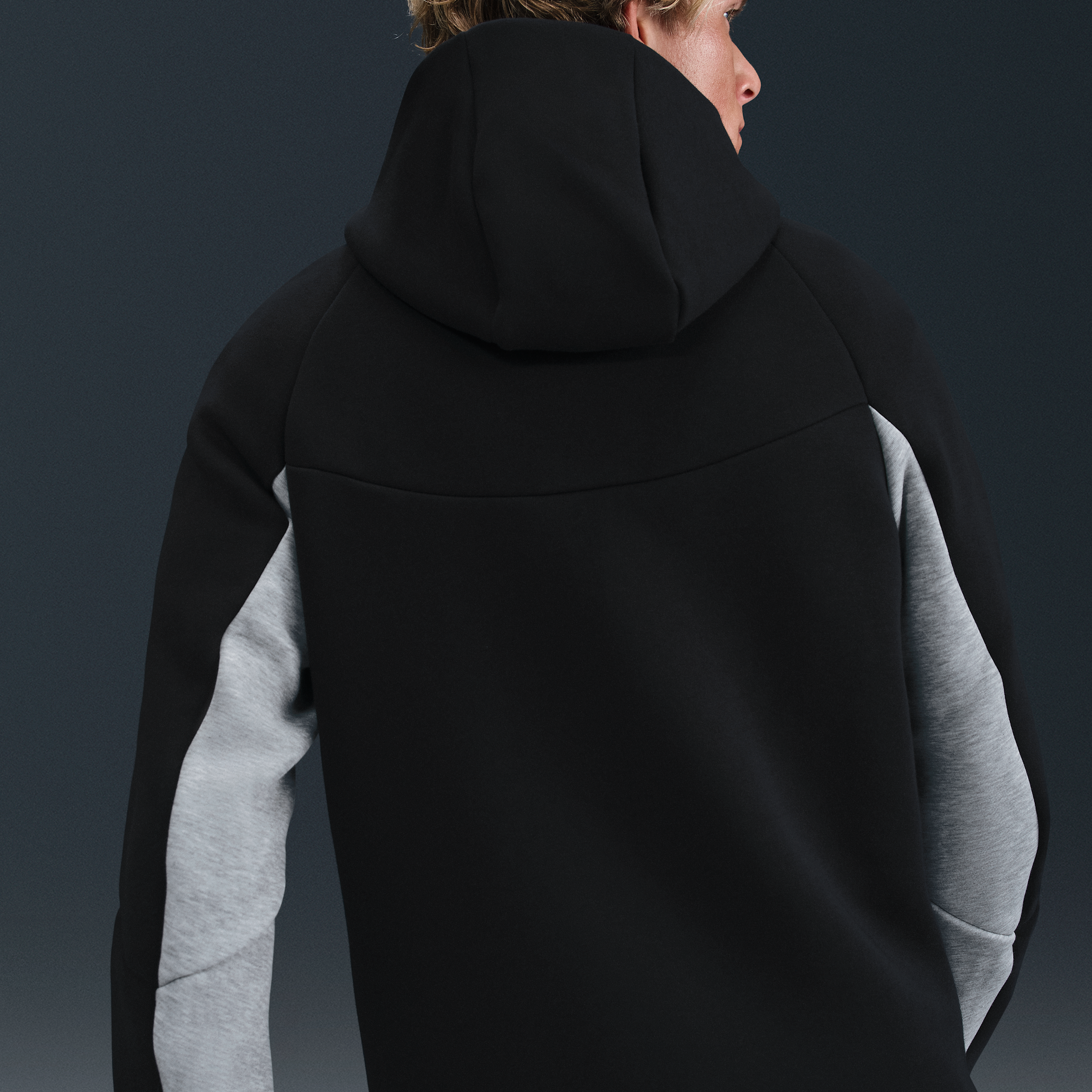 Sweat à capuche et zip Windrunner Nike Tech pour homme - Noir