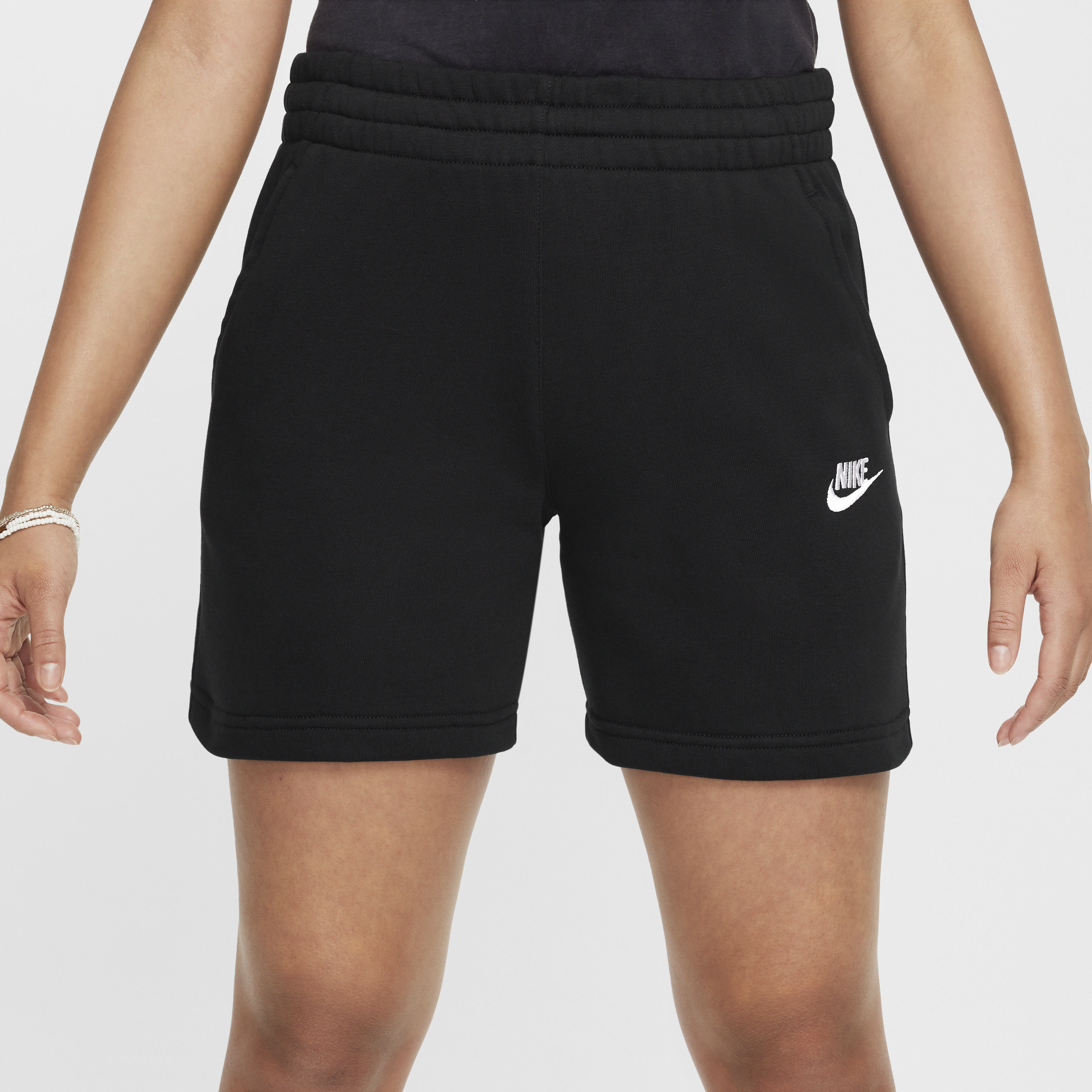 Thumbnail - Nike Sportswear Club French-Terry-Shorts (12,5 cm) für ältere Kinder (Mädchen) - Schwarz
