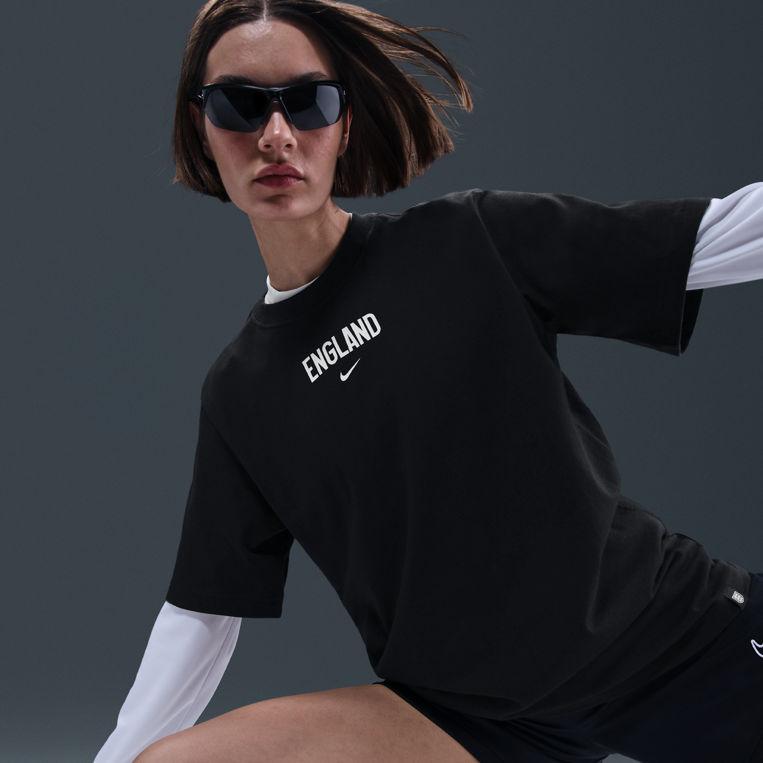 Thumbnail - England Supporter Nike Fußball-T-Shirt (Damen) - Schwarz