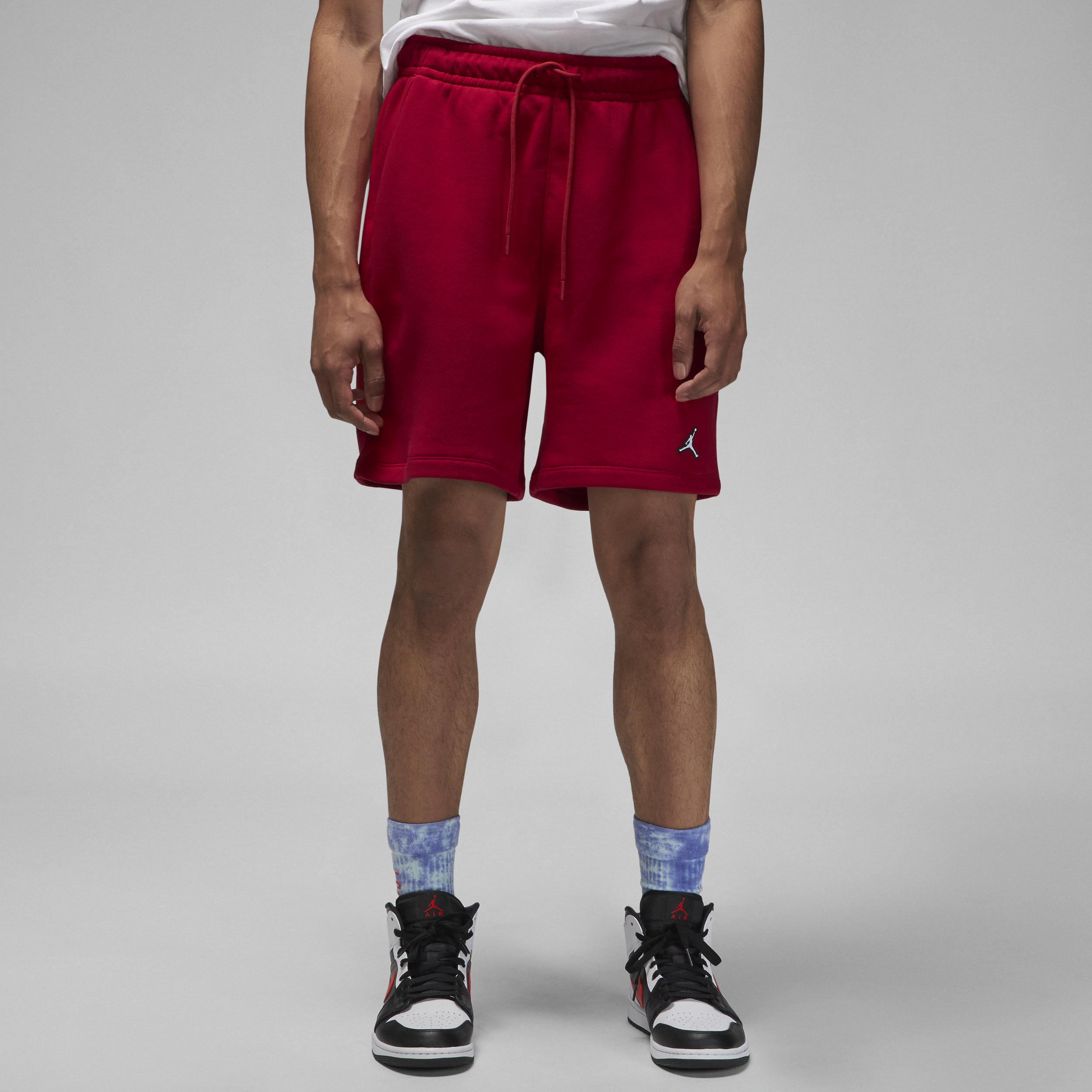 Nike Jordan Brooklyn Fleece Mens Shorts - Red - Fleece