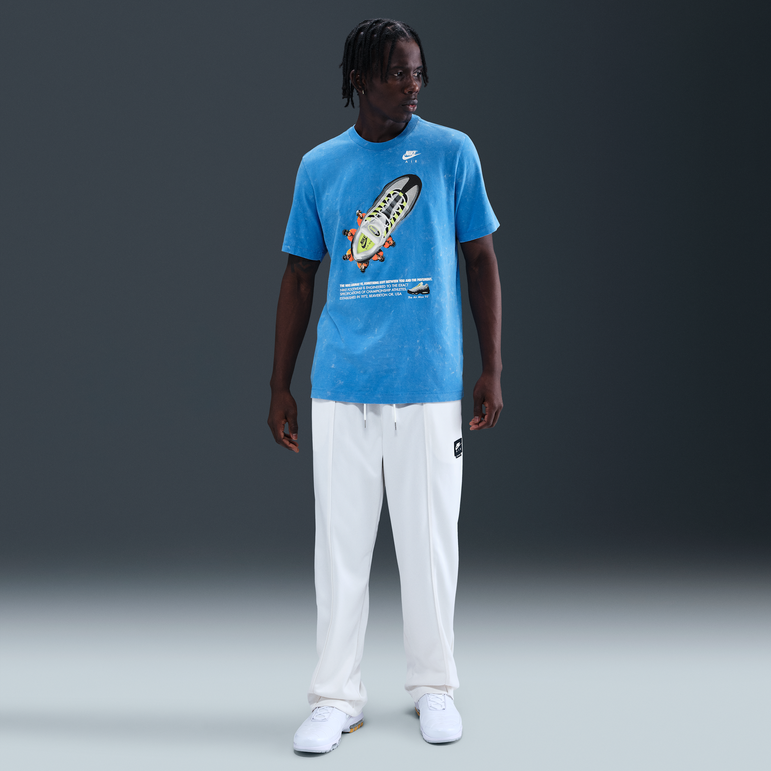 nike shirt with nike all over it