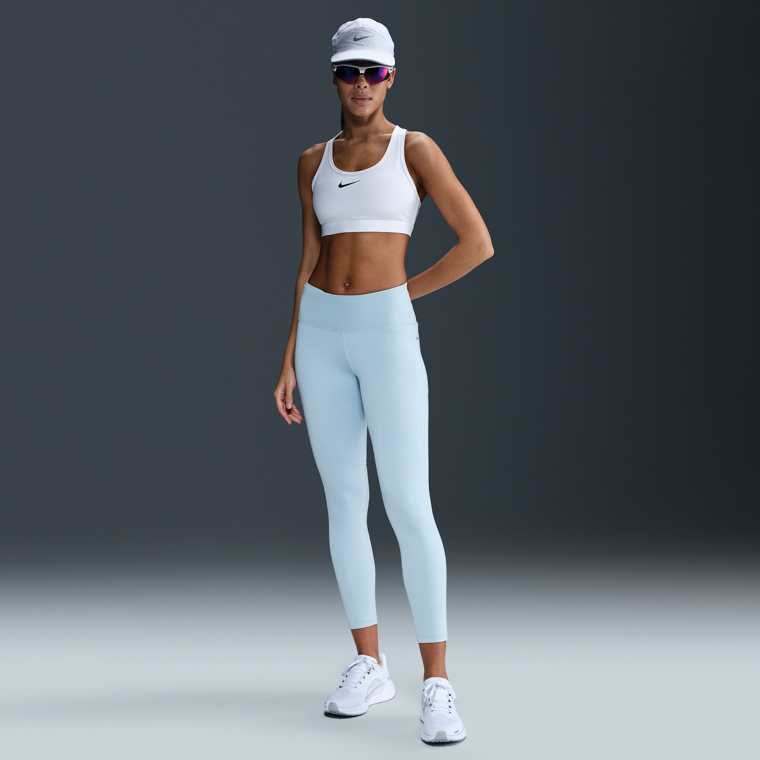 Thumbnail - Nike Fast 7/8-Leggings mit mittelhohem Bund (Damen) - Blau