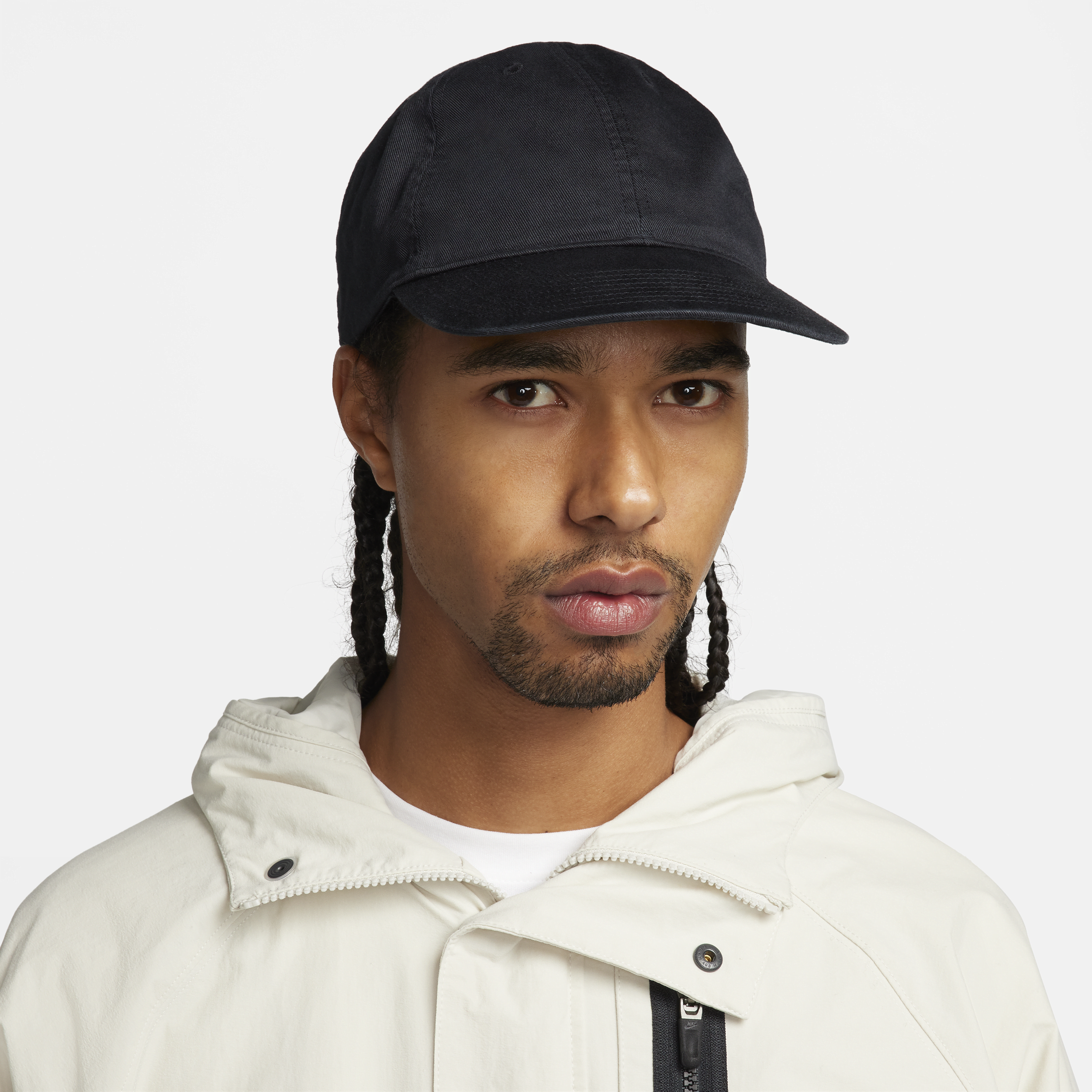 Casquette souple à visière plate Nike Club - Noir
