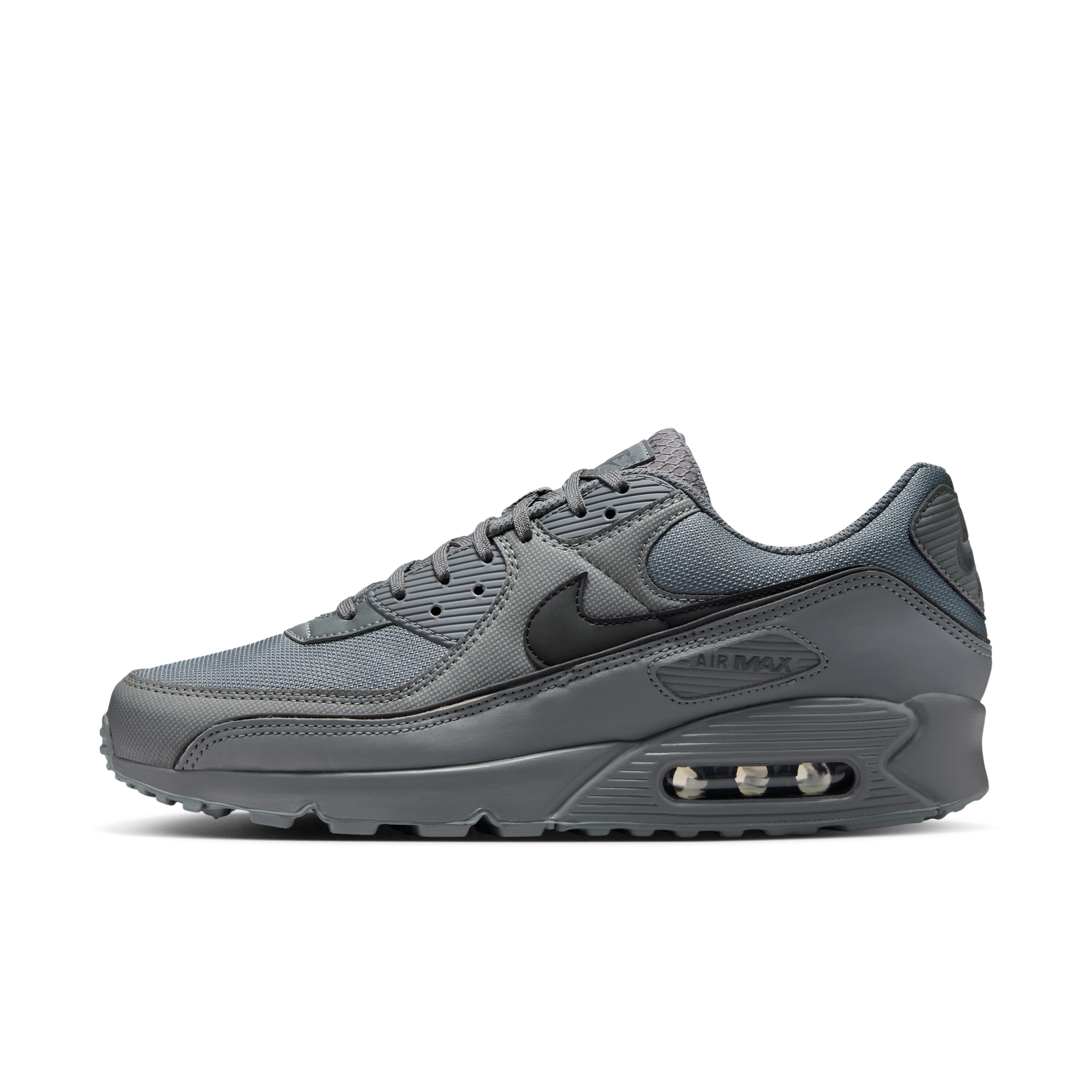 Scarpa con dettagli dal design rifrangente Nike Air Max 90 Premium – Uomo - Grigio