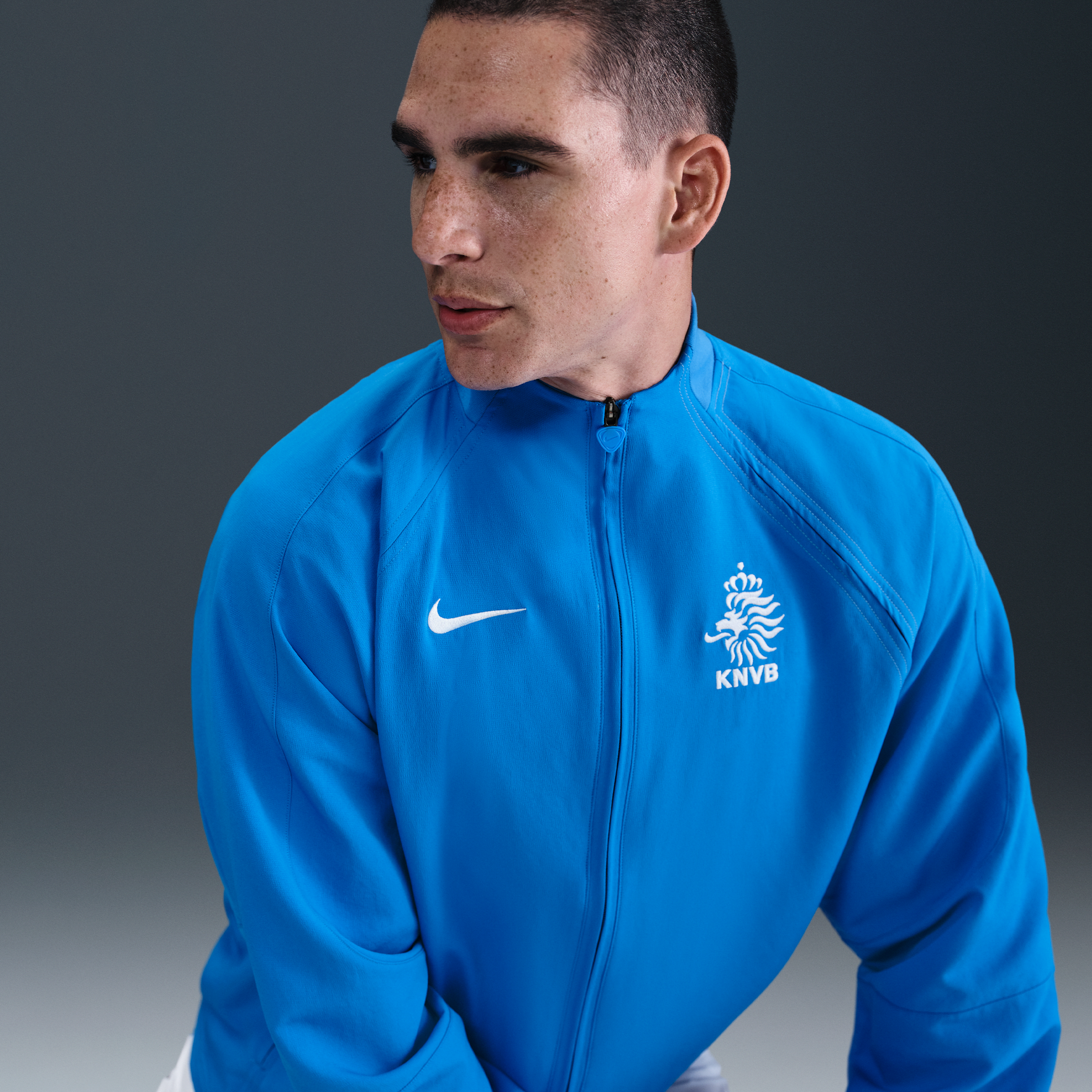 Thumbnail - Niederlande 2004 Total 90 Reissue Nike Replika-Fußball-Trainingsjacke (Herren) - Blau