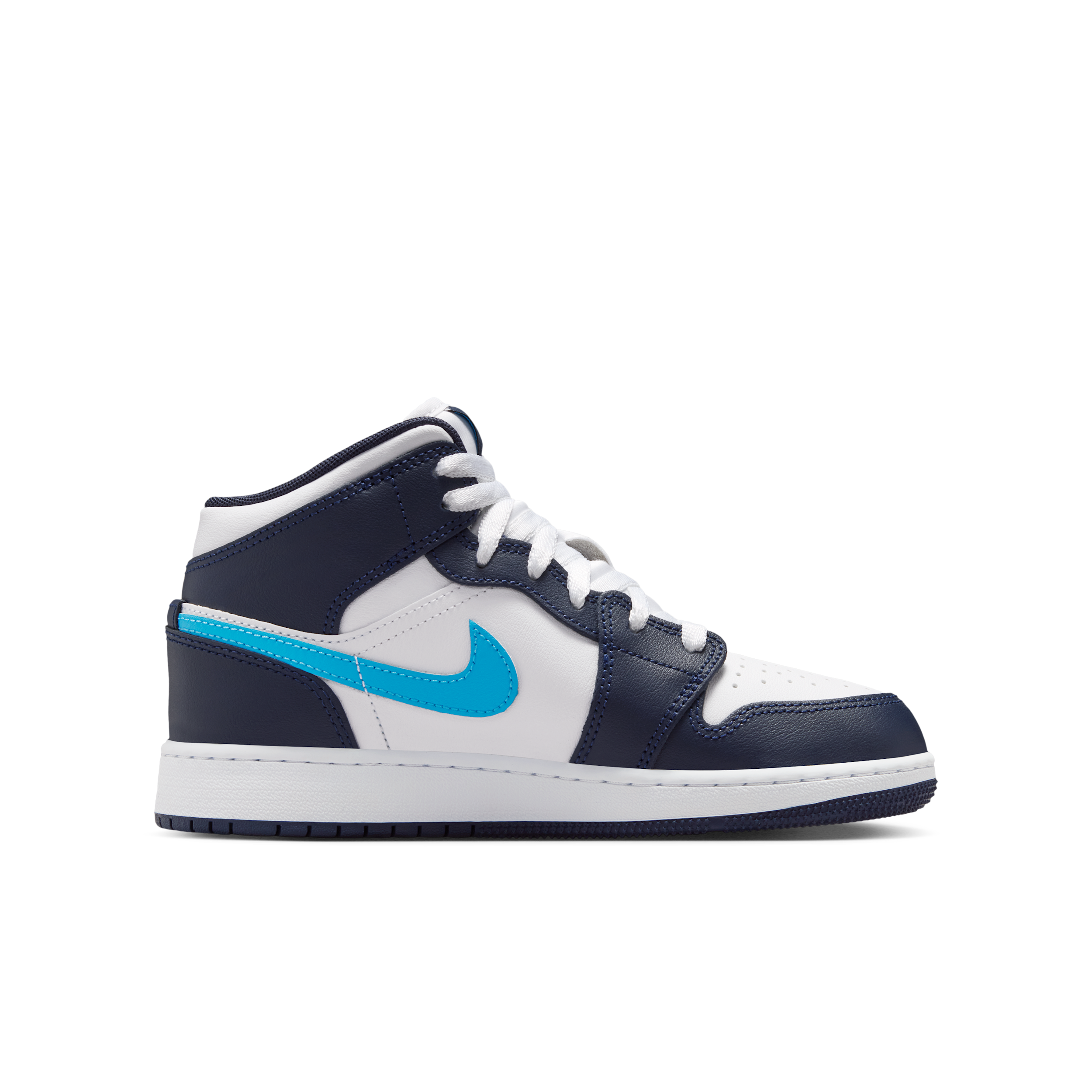 Air Jordan 1 Mid-sko til større børn - blå - DQ8423-404