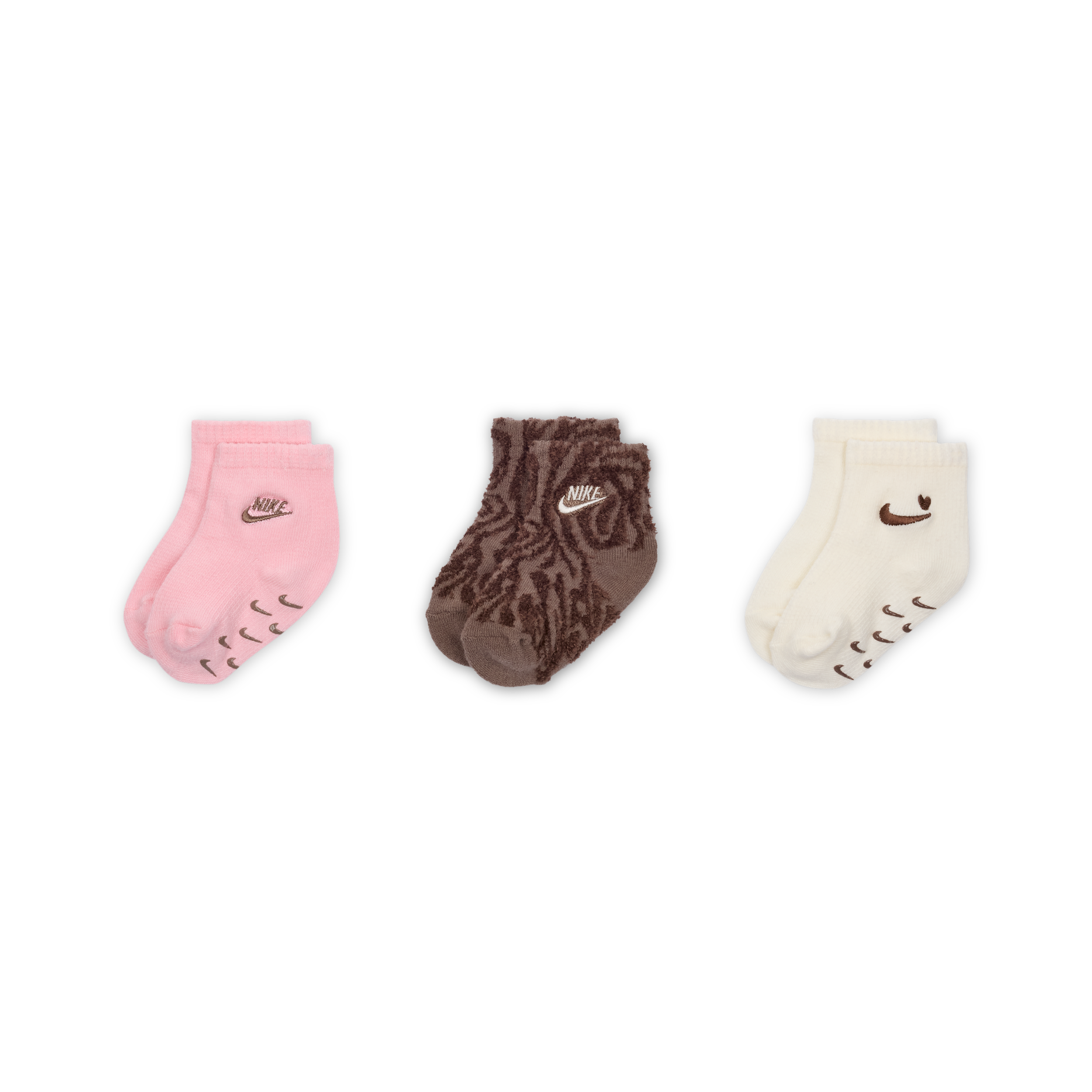 Calze antiscivolo a costine Nike Wild Warmth – Bebè e bimbo/a (3 paia) - Rosa
