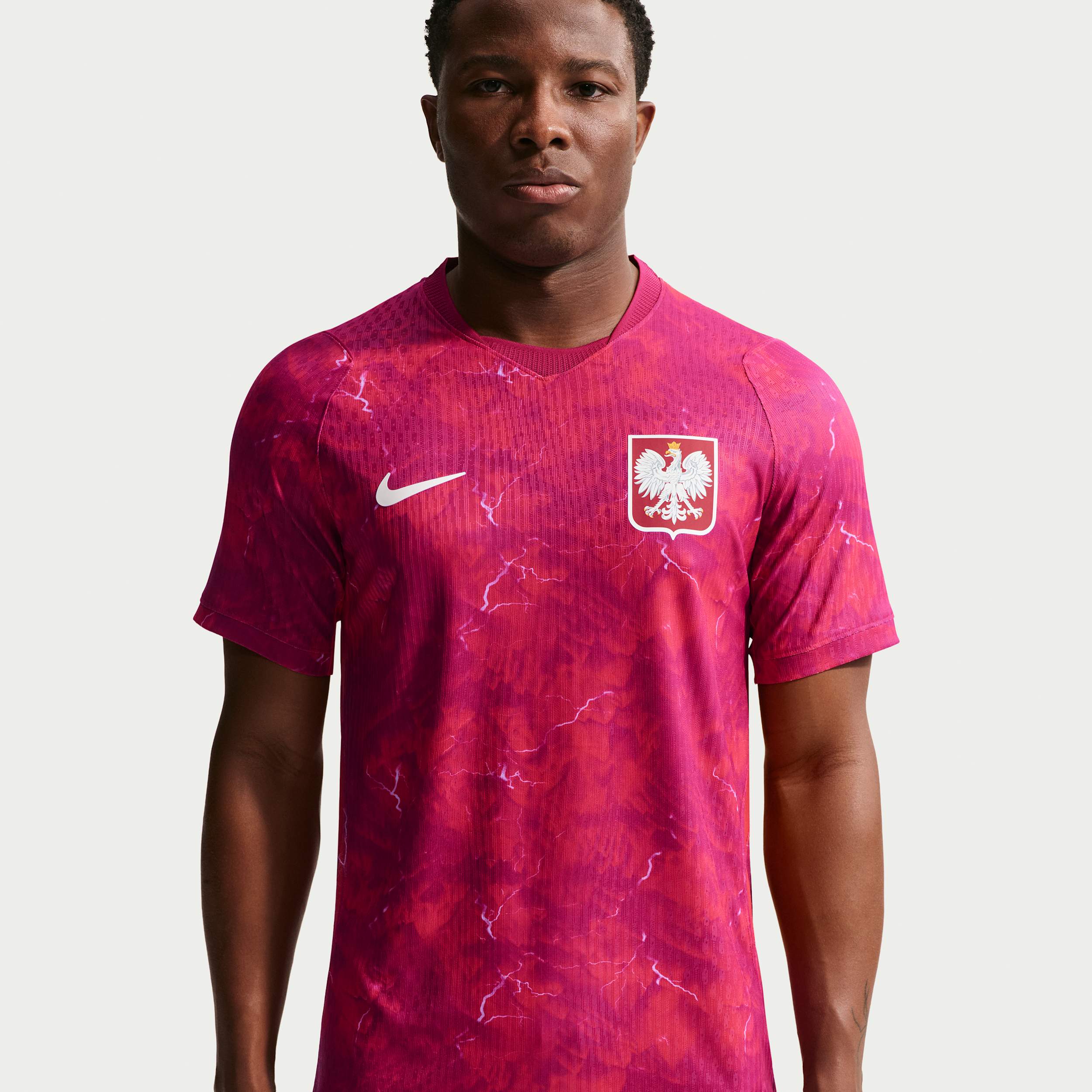 Polen 2026 Match Away Nike Aero-FIT Authentic-fodboldtrøje til mænd - rød