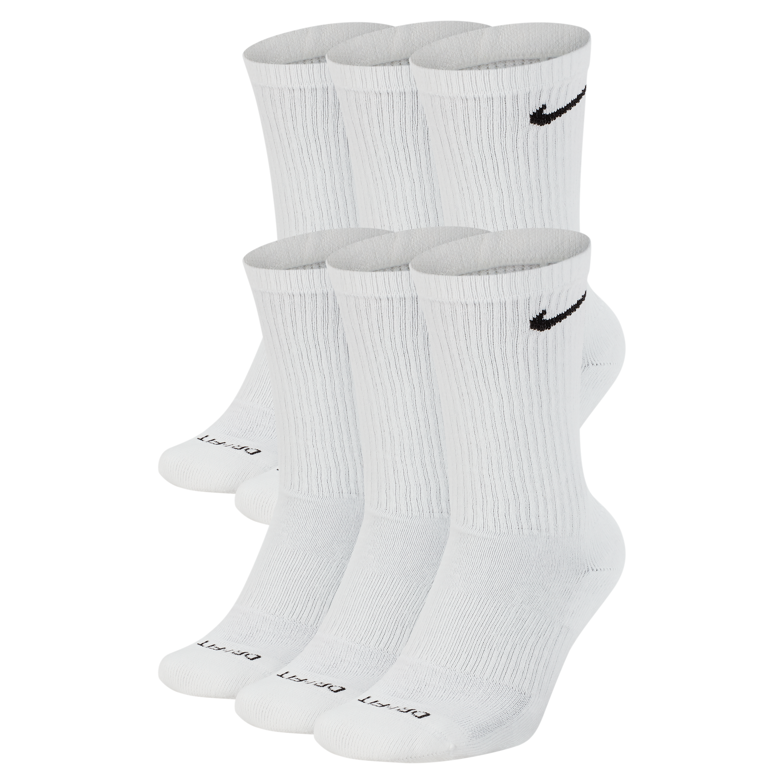Nike Everyday Plus Cushioned Training Crew Socks (6 Pairs) - White