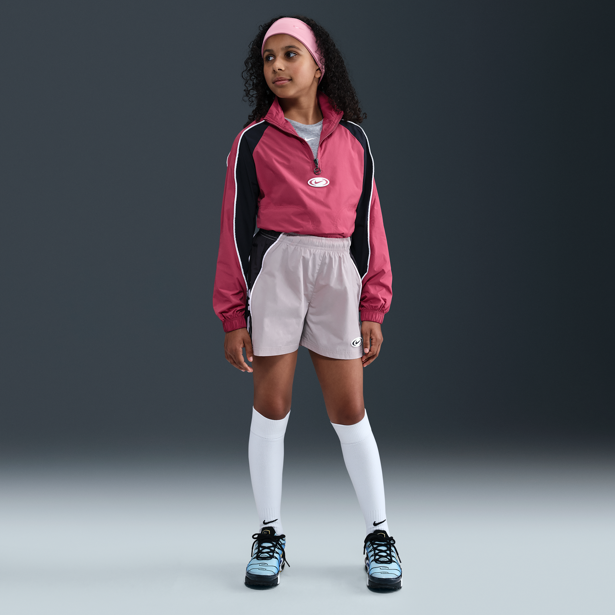 Nike Sportswear Girls Woven Shorts - Purple - Nylon