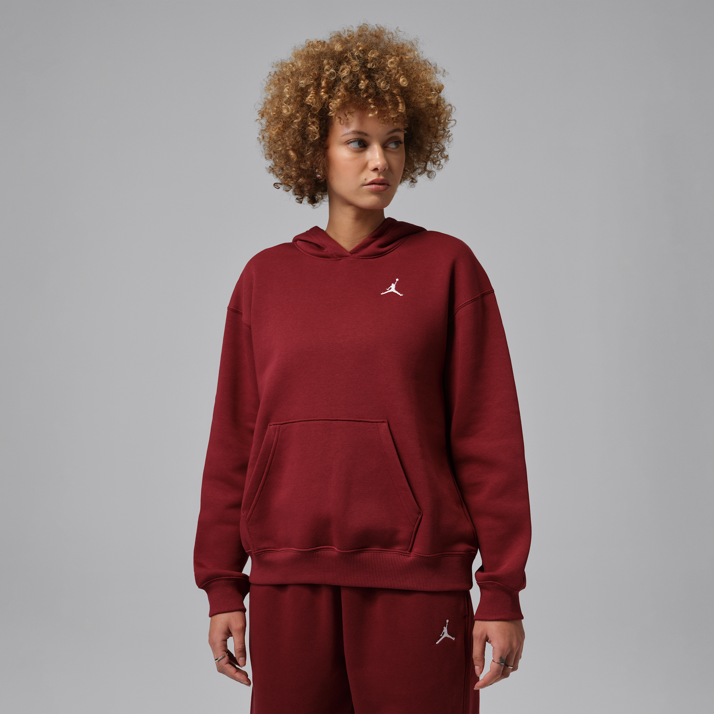 Felpa pullover con cappuccio Jordan Brooklyn Fleece – Donna - Rosso