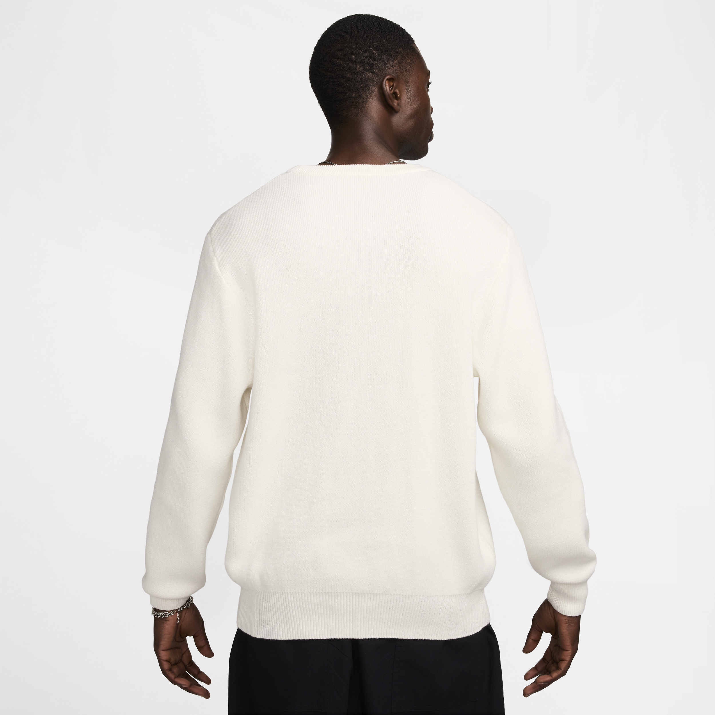 Pull à col ras-du-cou Nike Club pour homme - Blanc