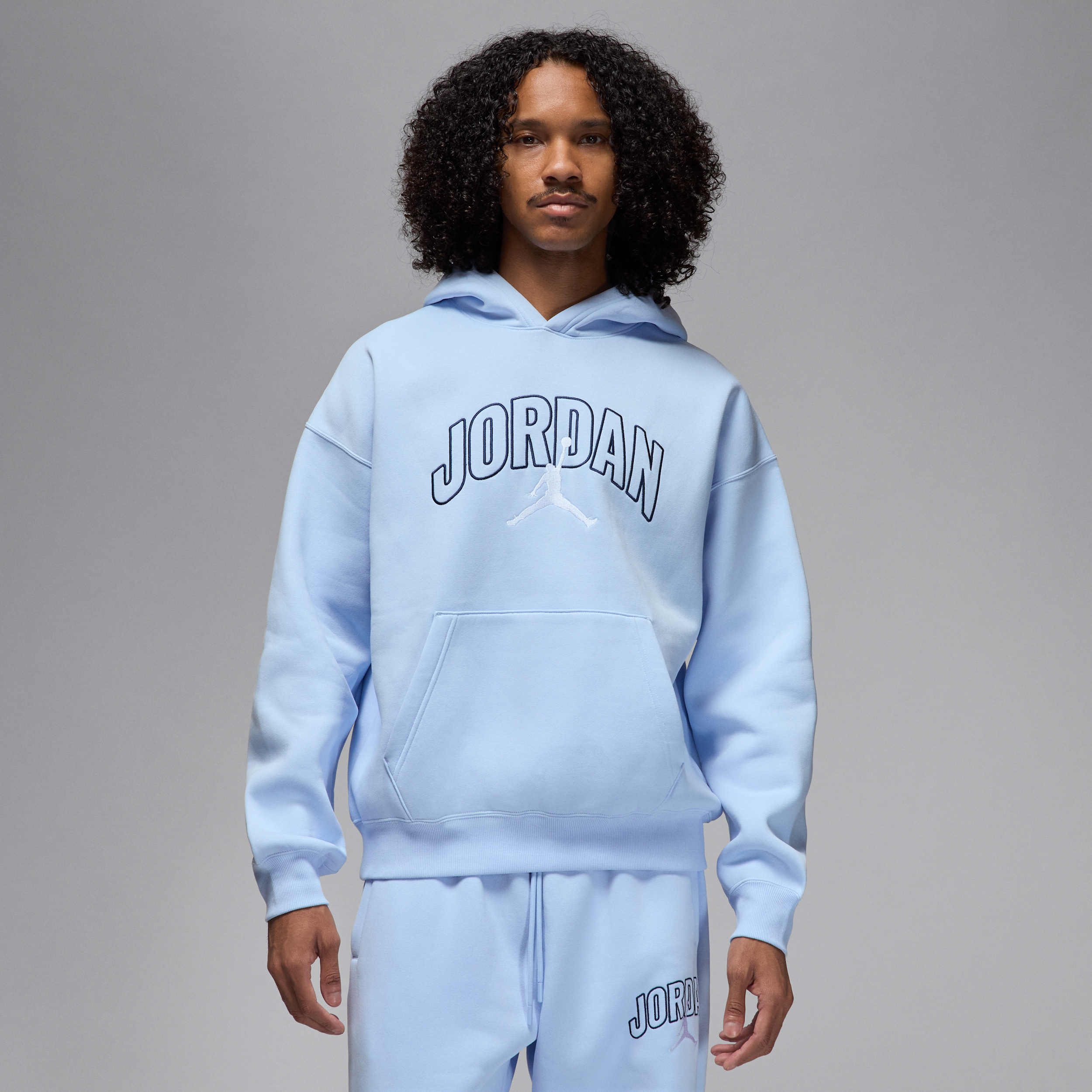 Sweat à capuche oversize Jordan Brooklyn Fleece pour homme - Bleu