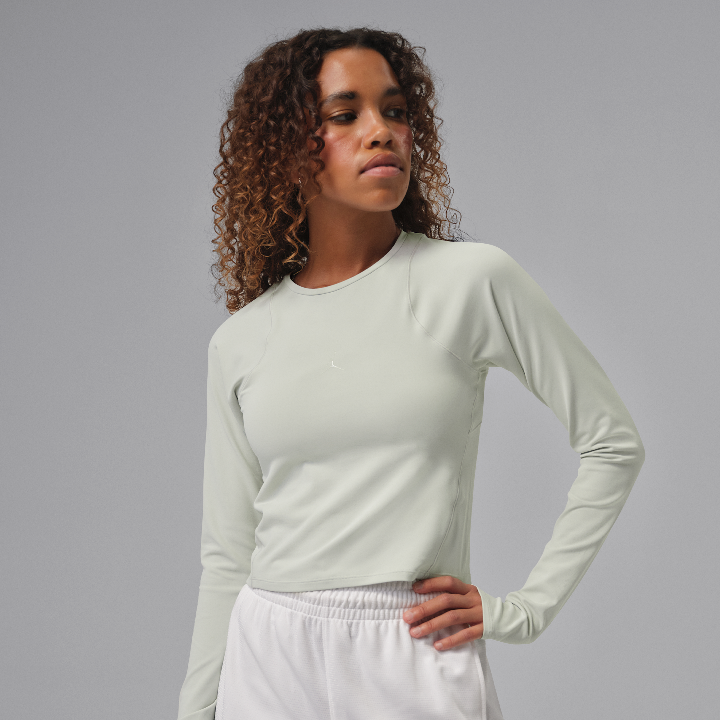 Maglia a manica lunga Jordan Sport Flightweight – Donna - Grigio