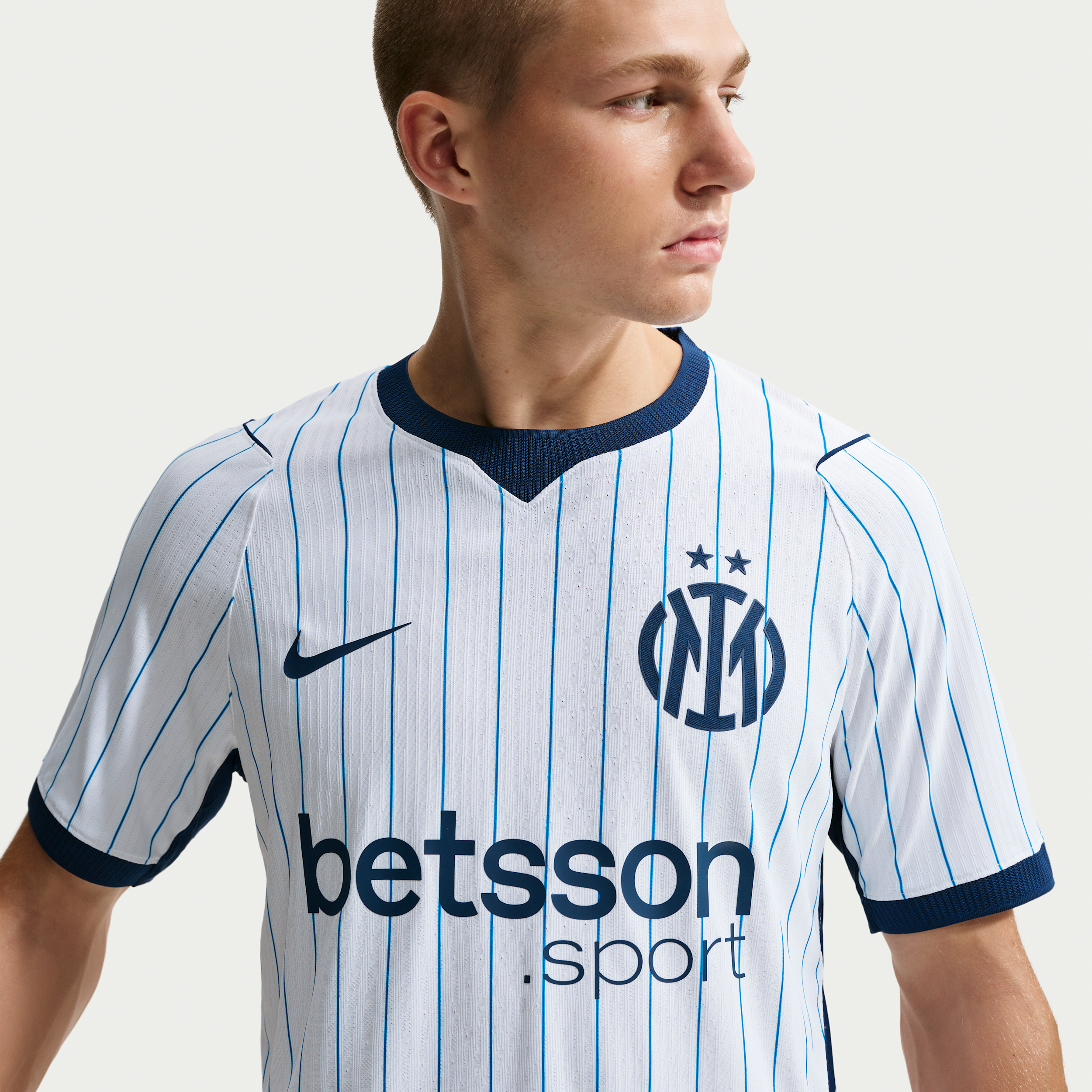 Inter Milan 2026/27 Match Away Nike Aero-FIT Authentic-fodboldtrøje til mænd - hvid