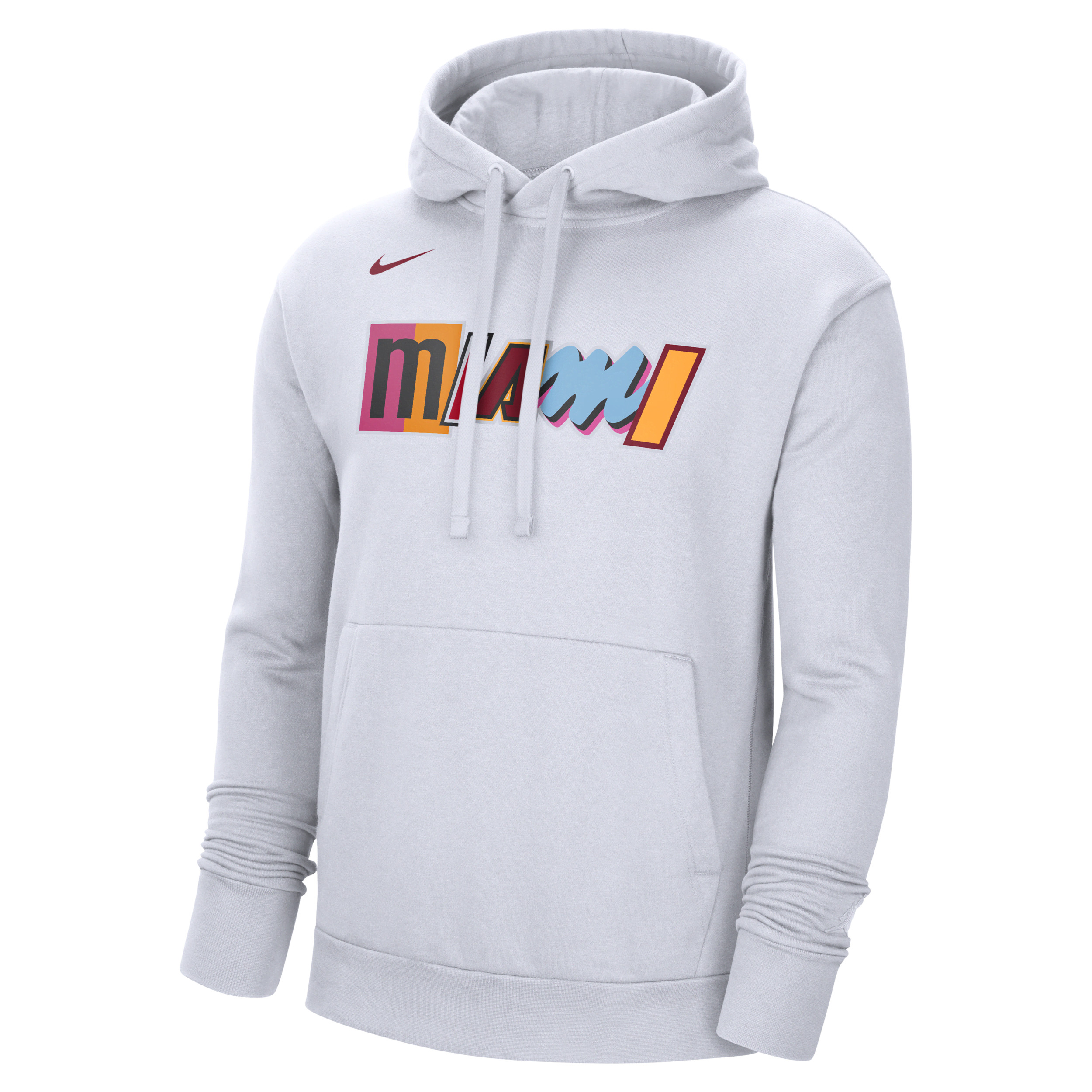 Męska dzianinowa bluza z kapturem Nike NBA Miami Heat City Edition - Biel
