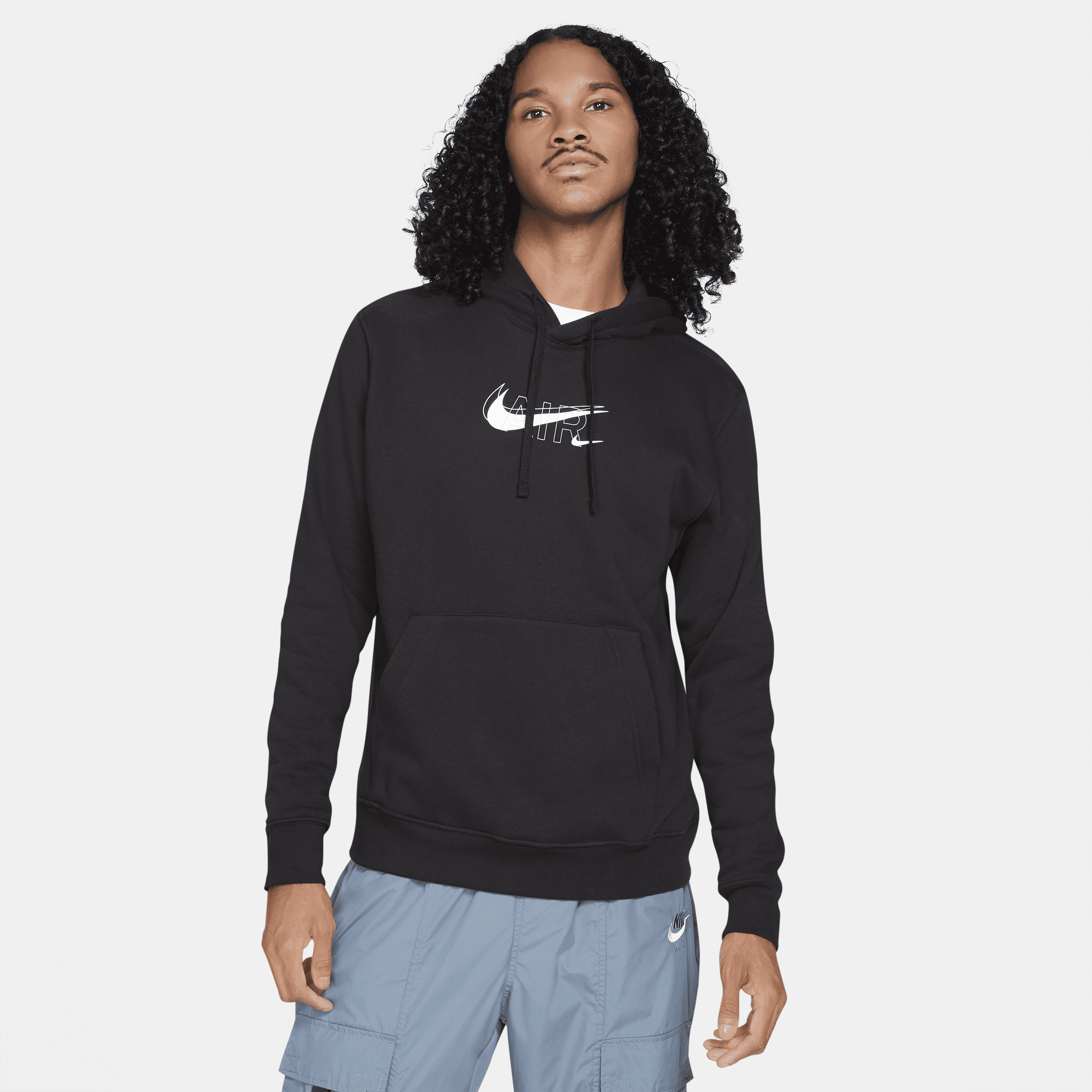 Nike Sportswear Men’s Pullover Hoodie – Black – Cotton