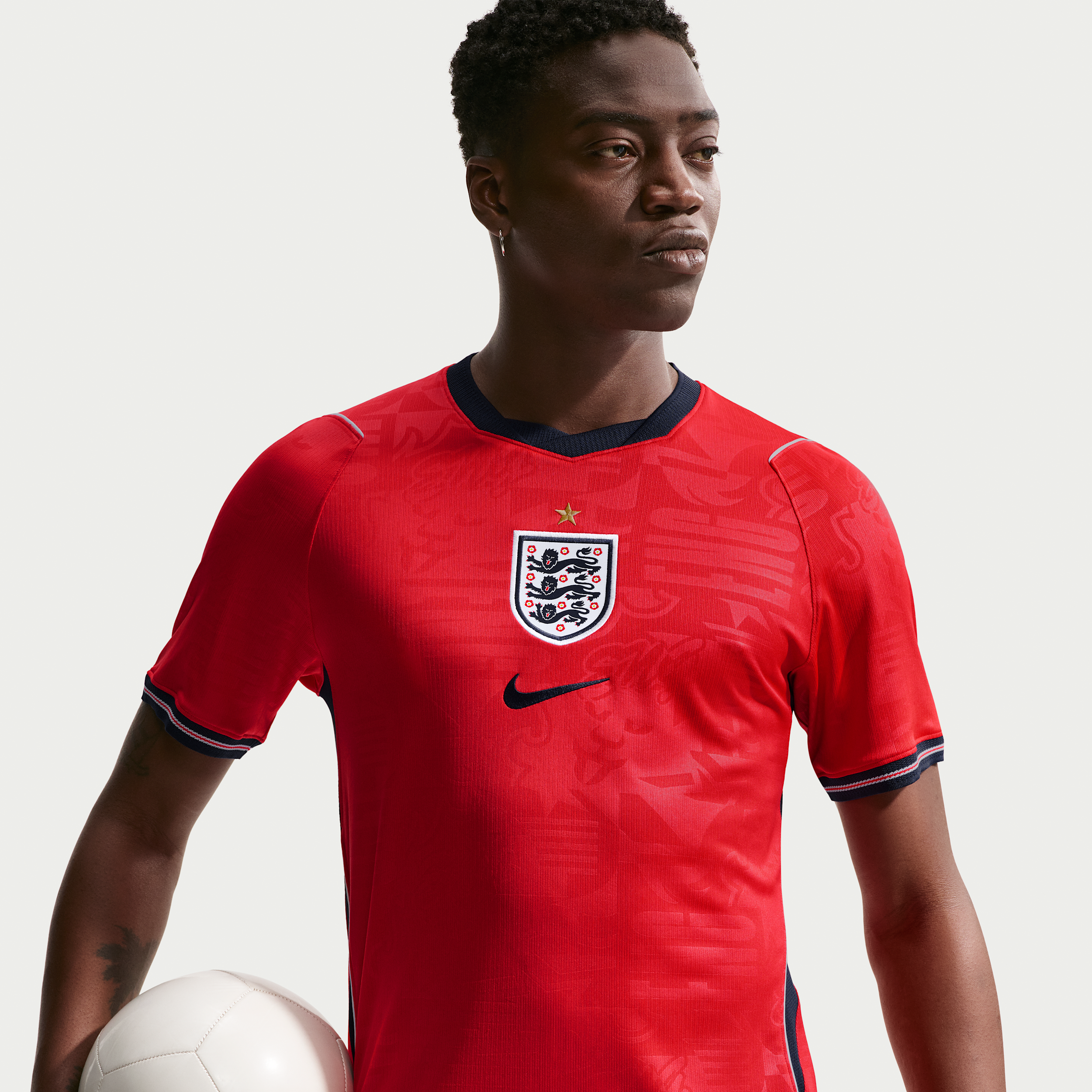 England 2026 Stadium Away Nike Dri-FIT Replica-fodboldtrøje til mænd - rød