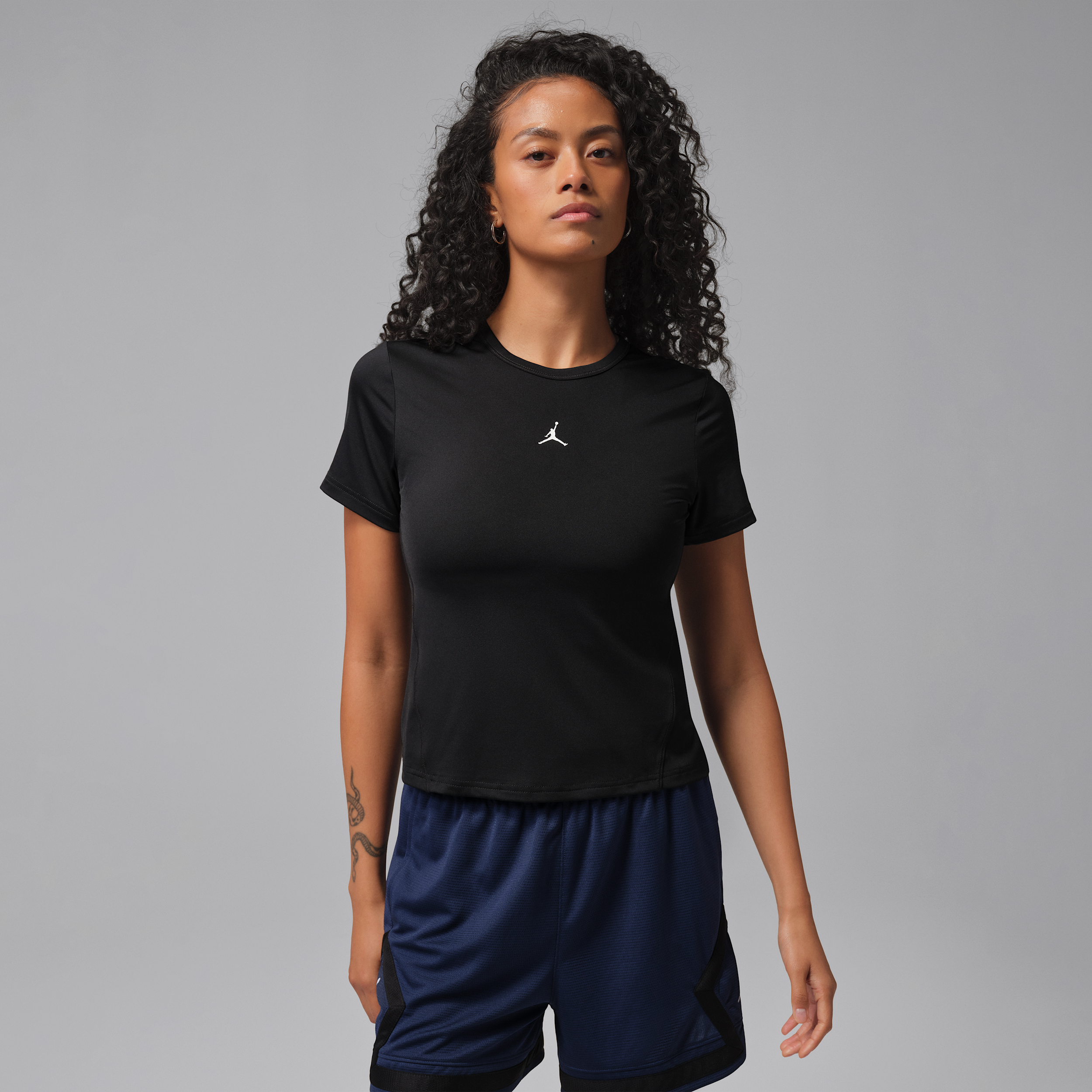 Thumbnail - Jordan Sport Essentials Dri-FIT Kurzarmshirt (Damen) - Schwarz
