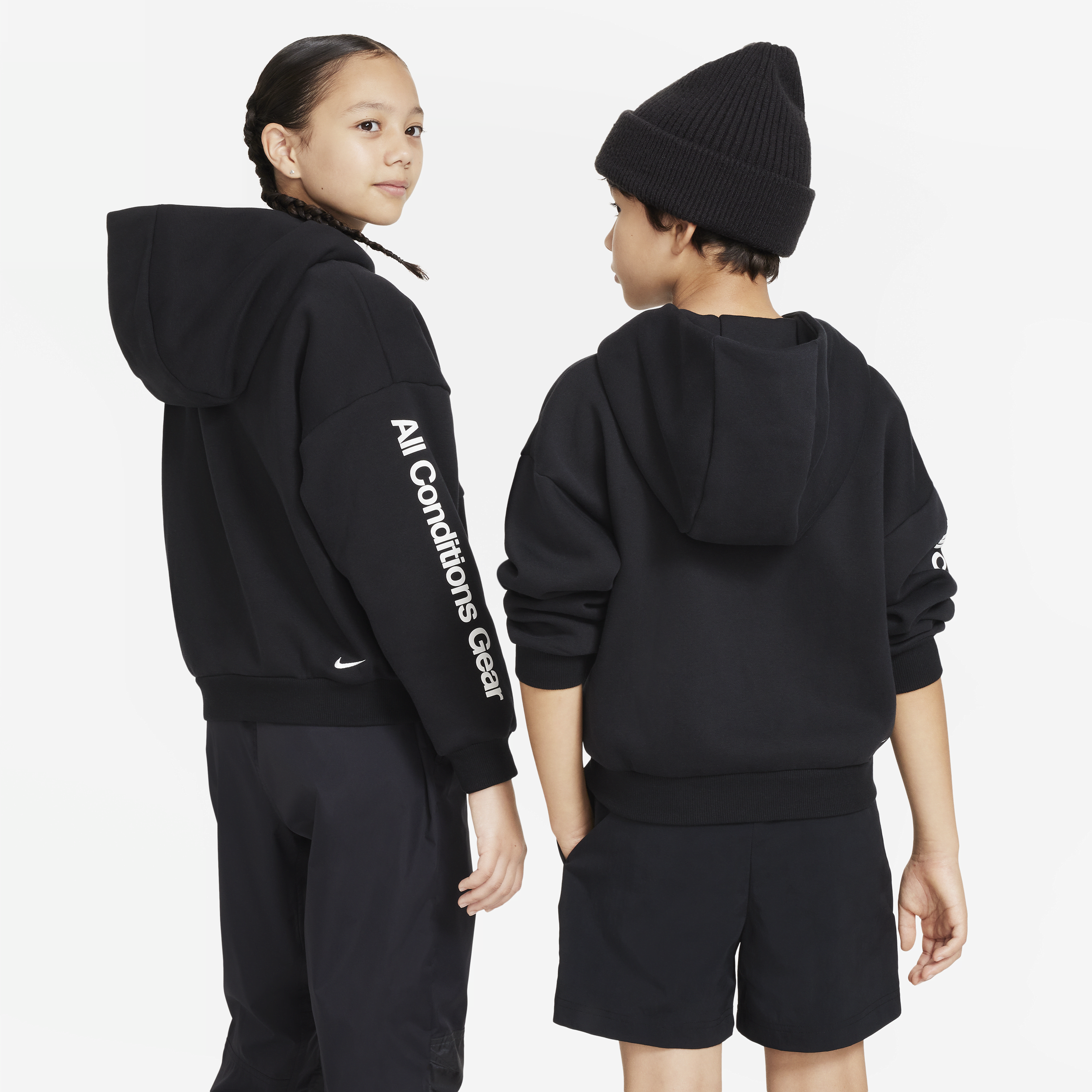 Nike ACG Icon Fleece hoodie voor kids Zwart
