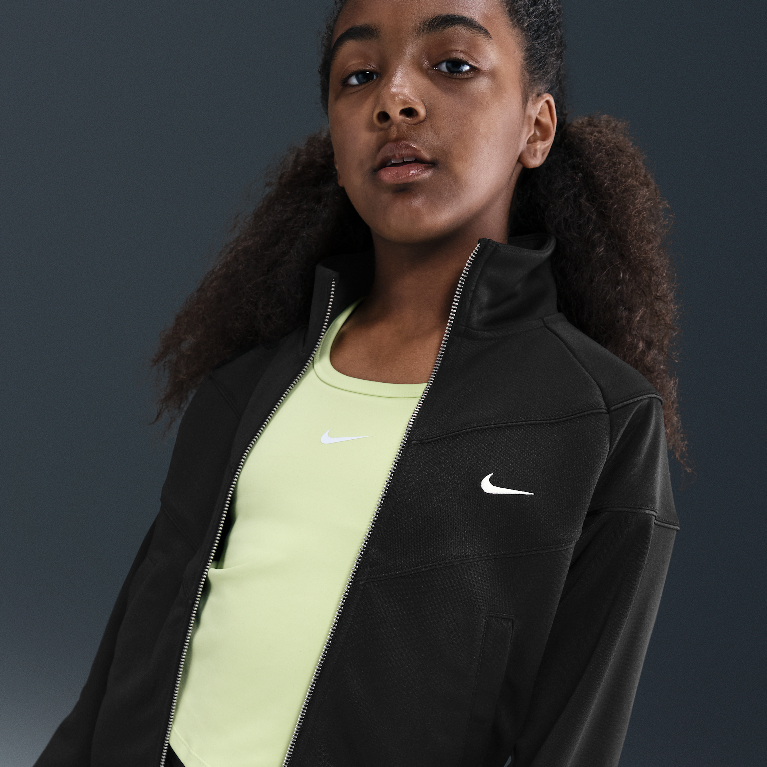 Thumbnail - Nike Sportswear Trainingsjacke aus Strickmaterial (ältere Kinder, Mädchen) - Schwarz