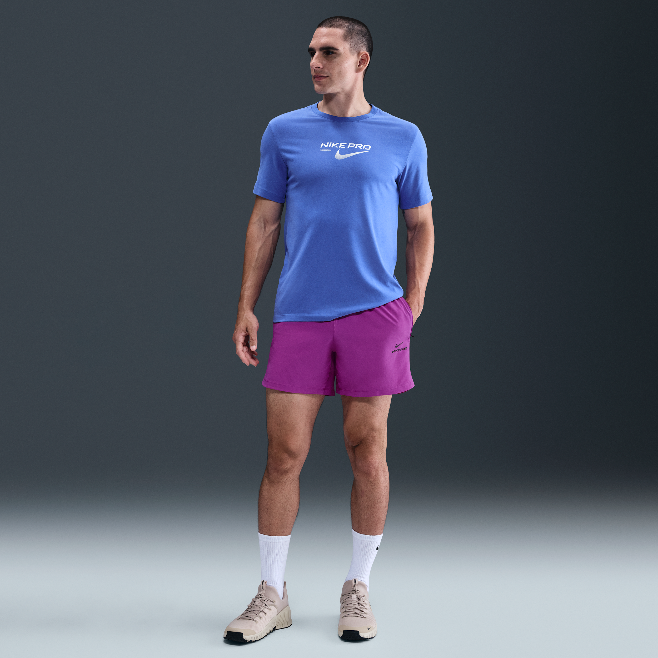 Thumbnail - Nike Pro Training Dri-FIT Shorts (ca. 15 cm, Herren) - Lila